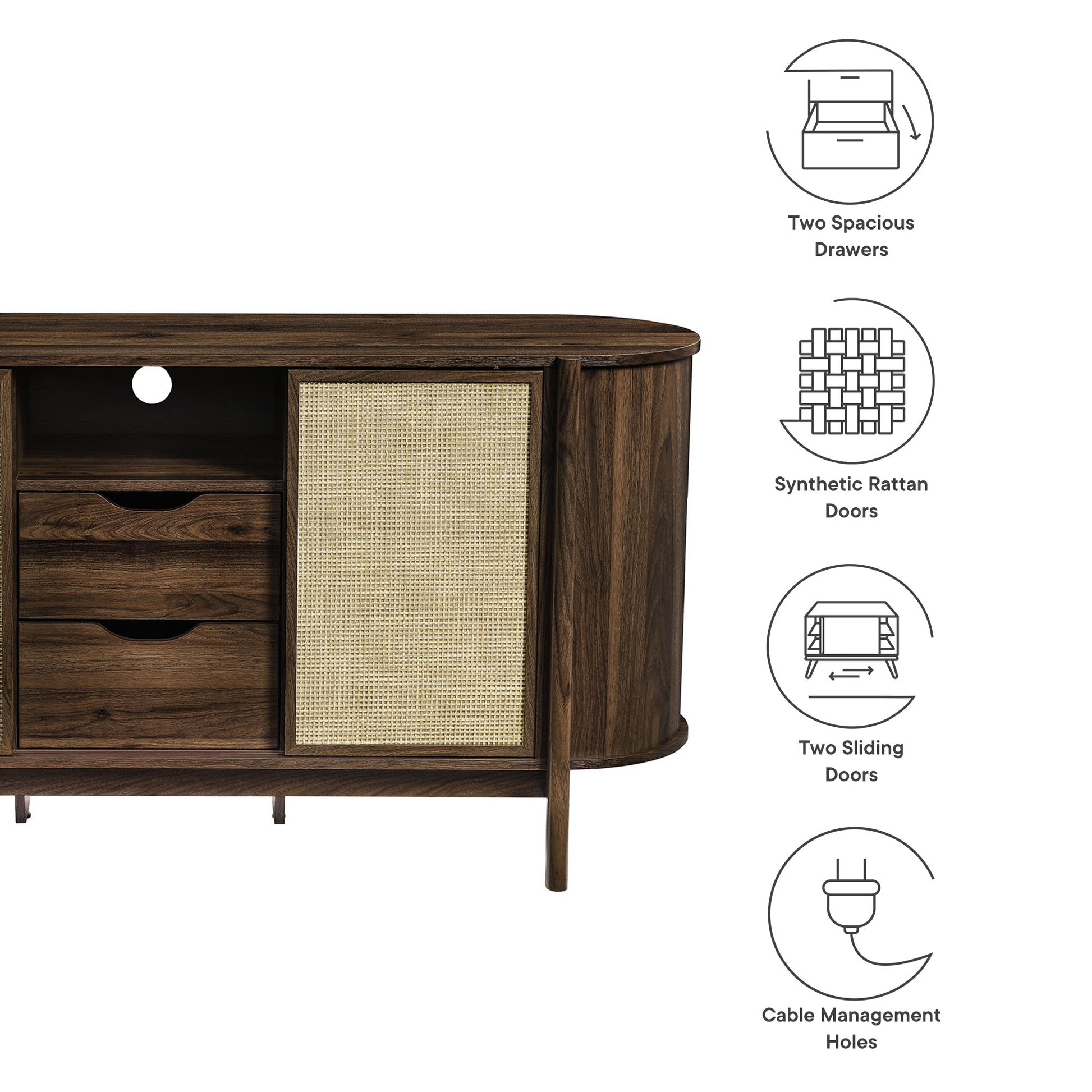 Reid 63" Curved Sideboard by Modway - Best Buy Furniture