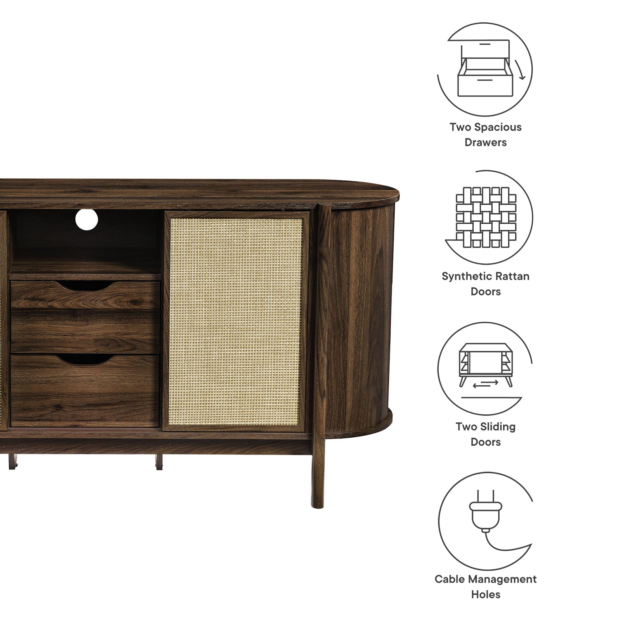 Reid 63" Curved Sideboard by Modway - Best Buy Furniture