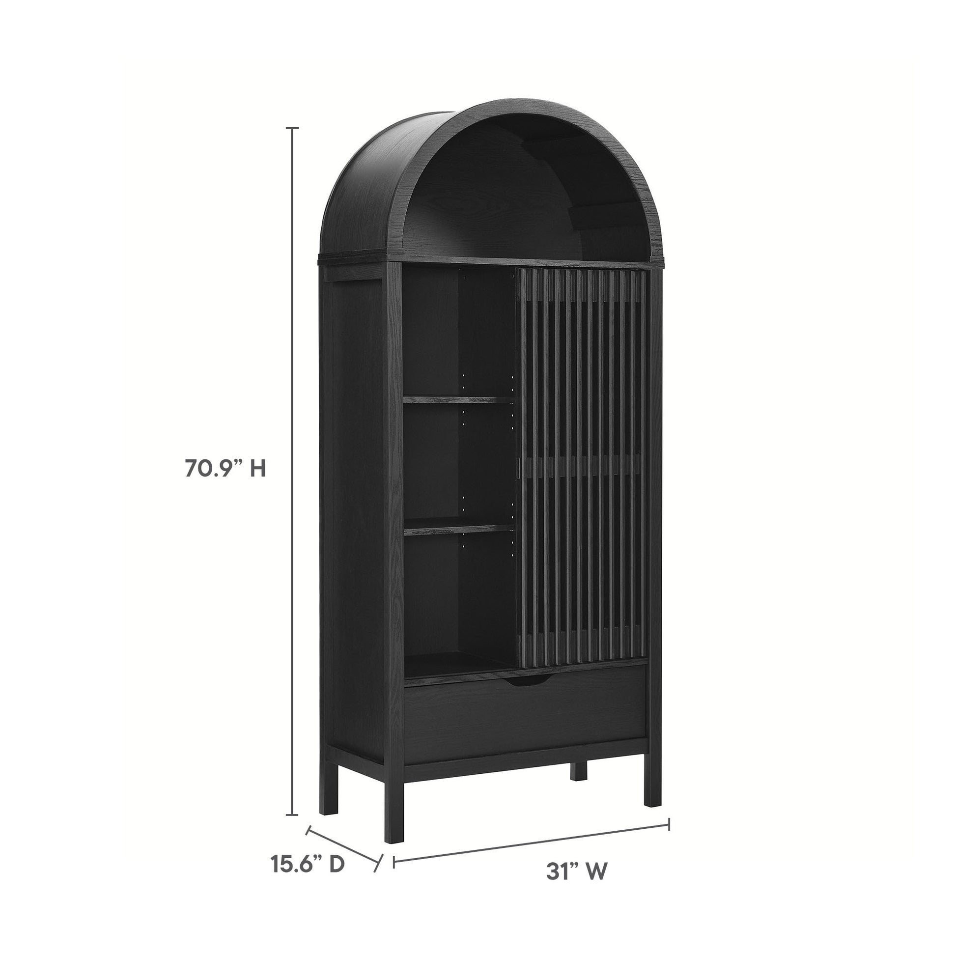 Vaughn 71" Arched Storage Display Cabinet by Modway - Best Buy Furniture