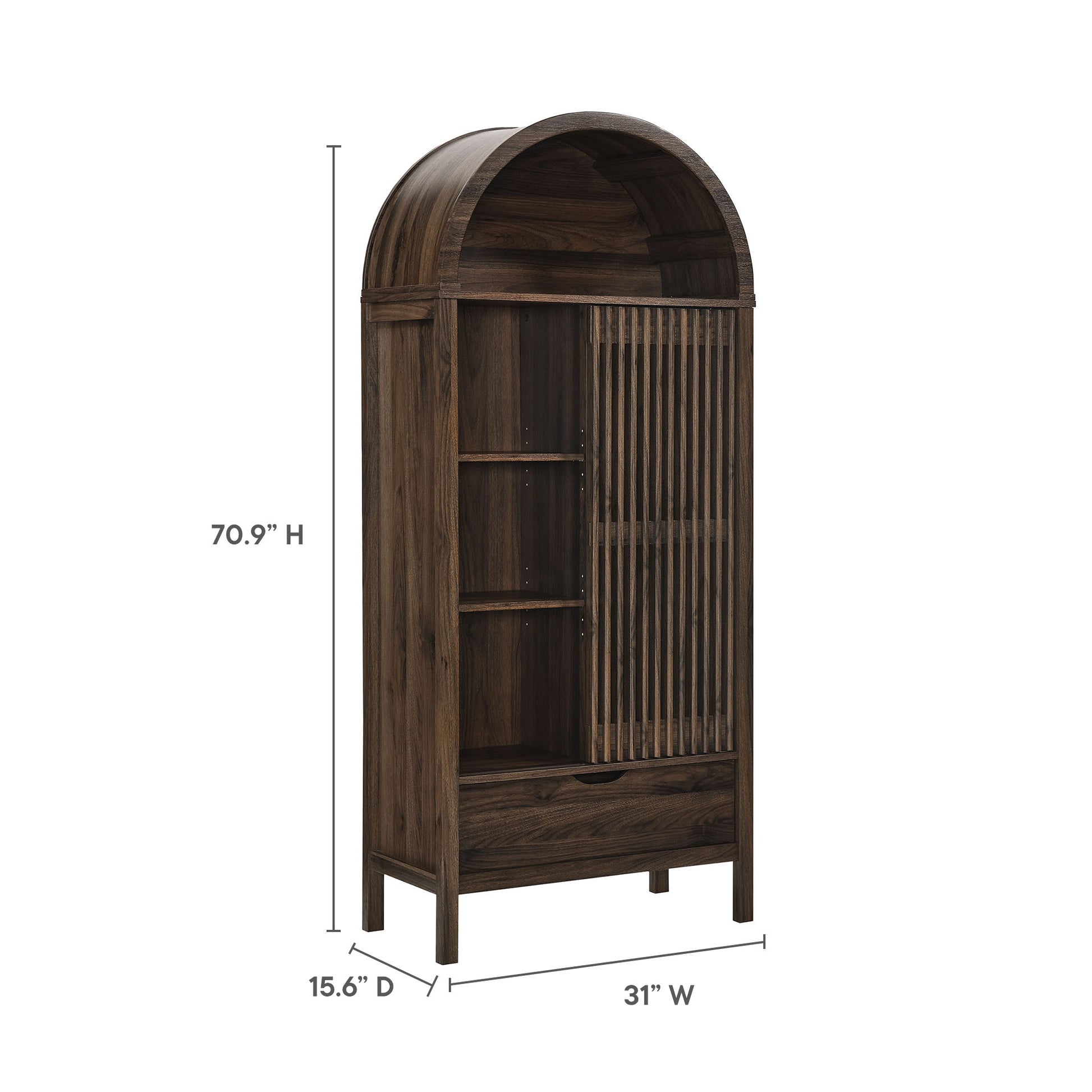 Vaughn 71" Arched Storage Display Cabinet by Modway - Best Buy Furniture