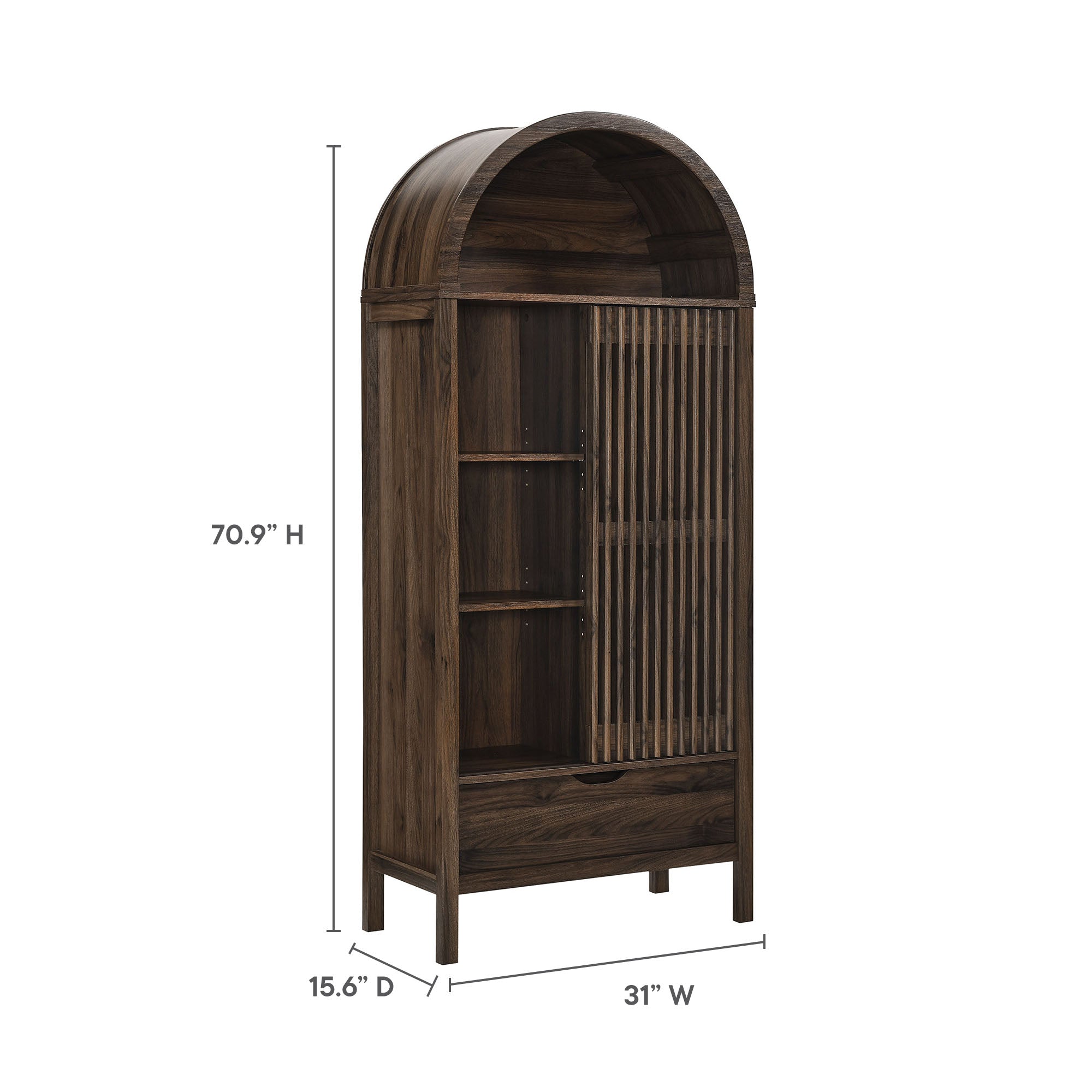 Vaughn 71" Arched Storage Display Cabinet by Modway - Best Buy Furniture