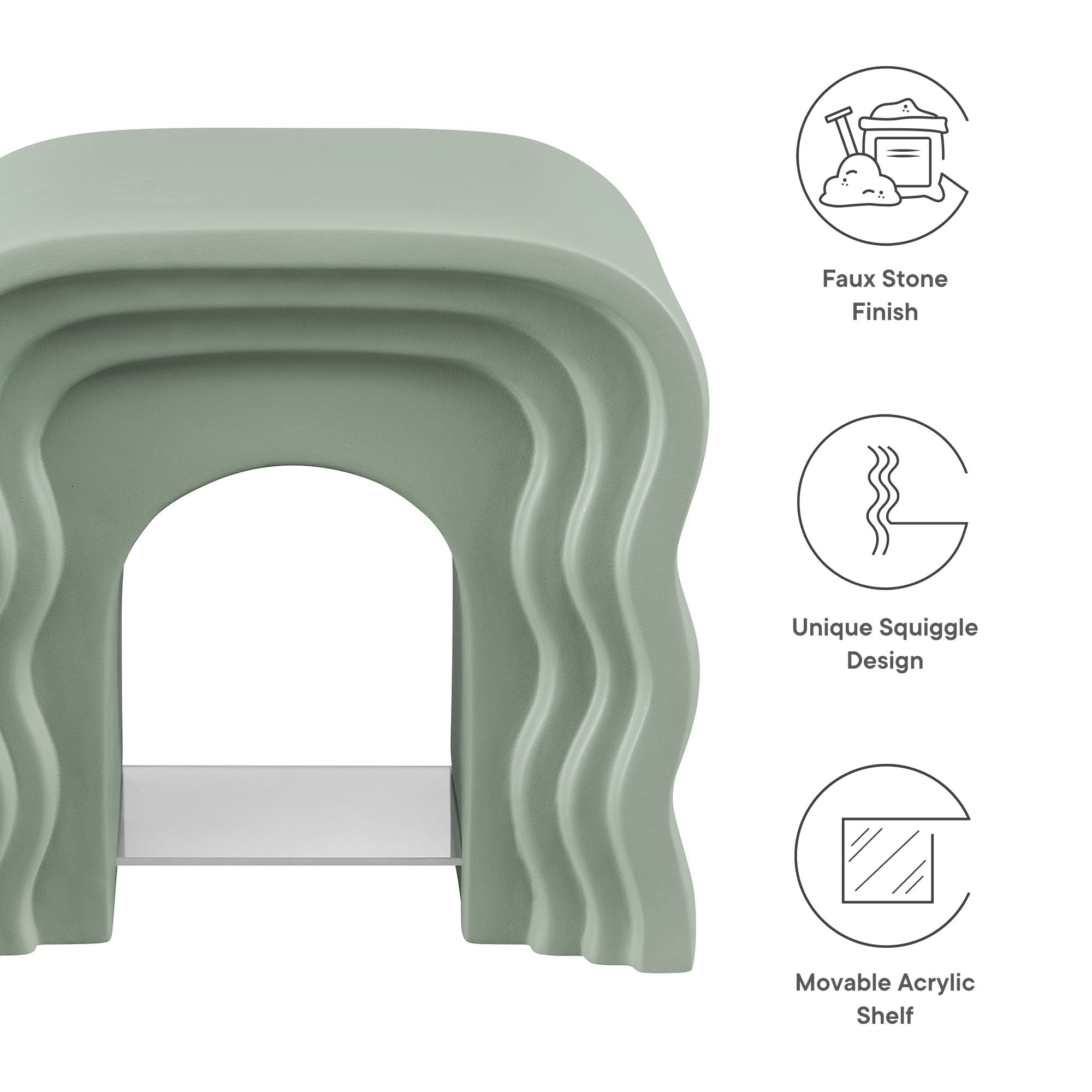 Jorin Squiggle Side Table by Modway - Best Buy Furniture