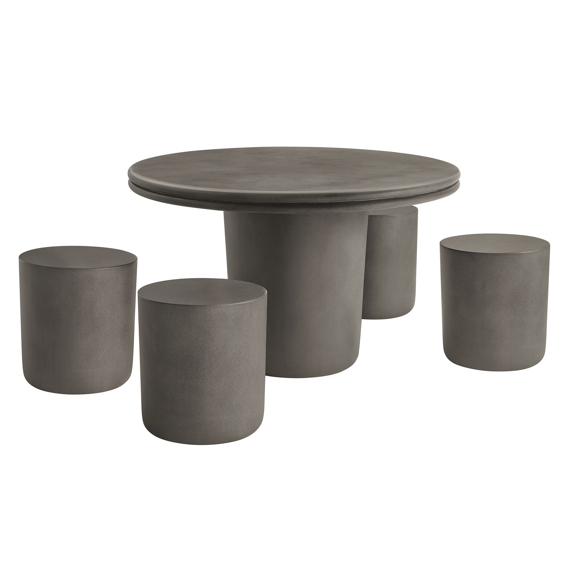 Brion Indoor - Outdoor Patio Concrete 5 Piece Dining Table Set by Modway - Best Buy Furniture
