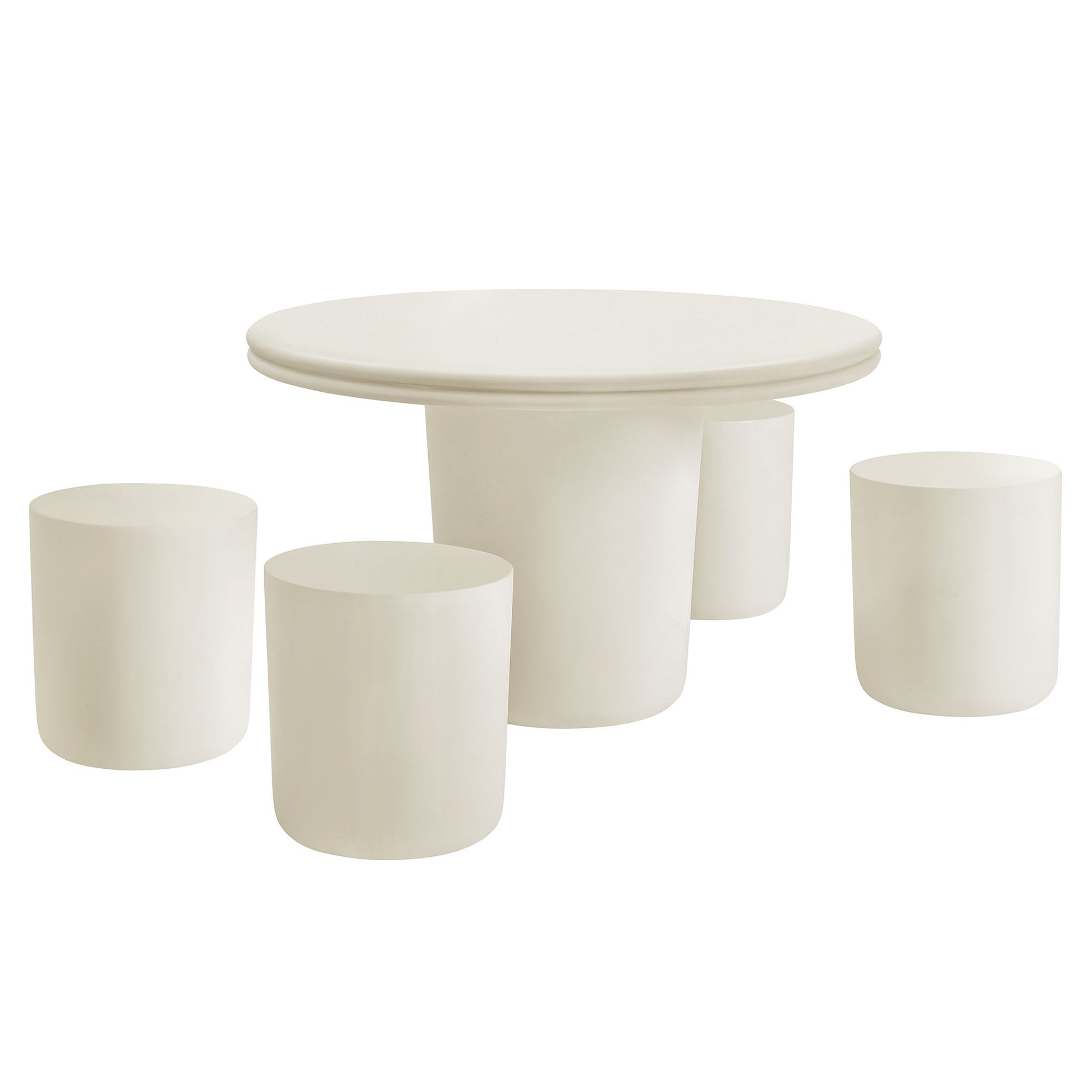 Brion Indoor - Outdoor Patio Concrete 5 Piece Dining Table Set by Modway - Best Buy Furniture