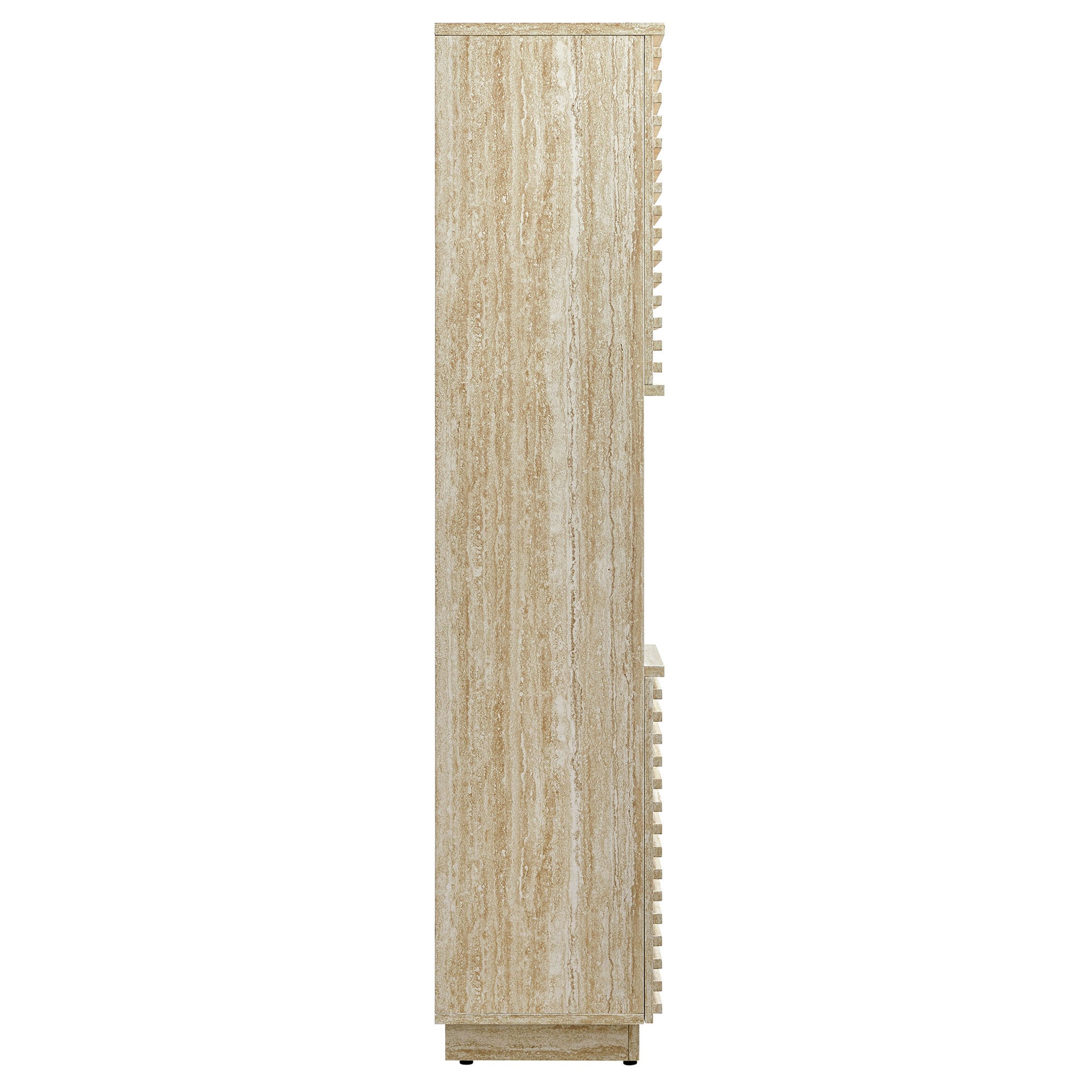 Render Tall Narrow Faux Travertine Linen Storage Cabinet by Modway - Best Buy Furniture