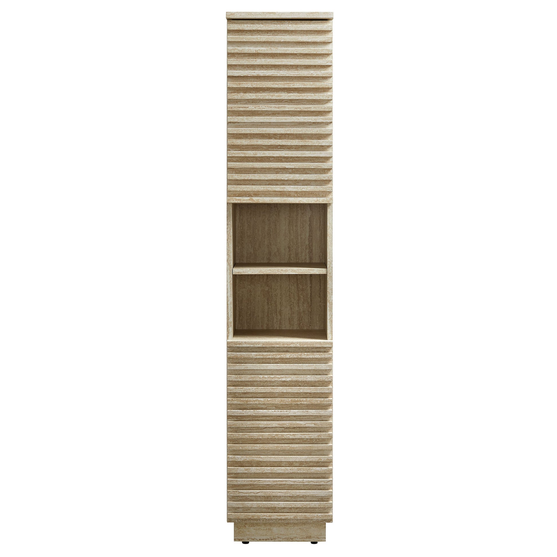 Render Tall Narrow Faux Travertine Linen Storage Cabinet by Modway - Best Buy Furniture