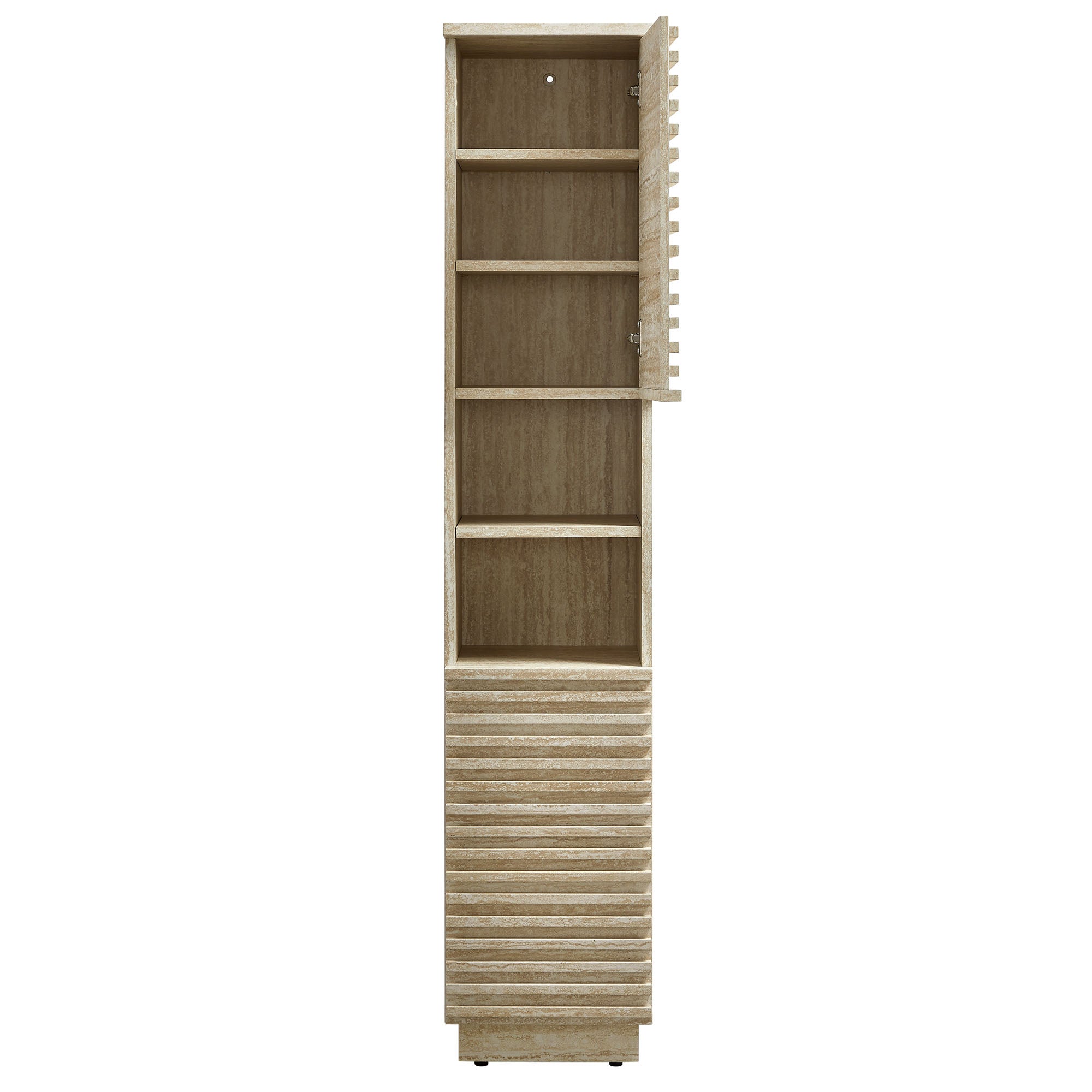 Render Tall Narrow Faux Travertine Linen Storage Cabinet by Modway - Best Buy Furniture