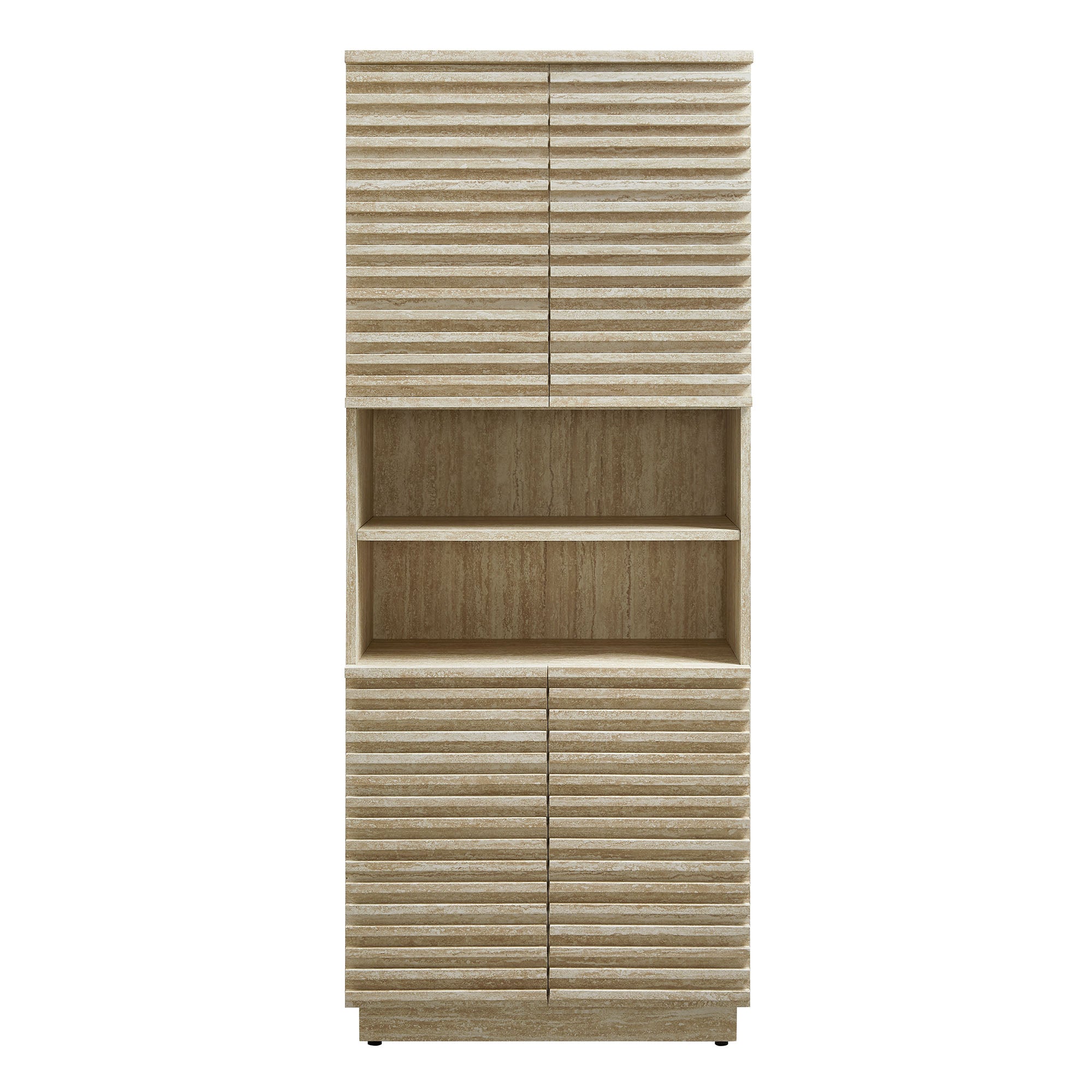 Render Tall Faux Travertine Linen Storage Cabinet by Modway - Best Buy Furniture