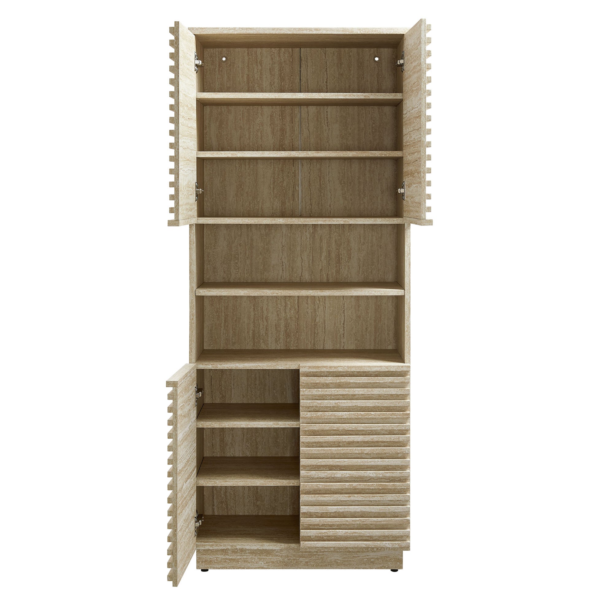 Render Tall Faux Travertine Linen Storage Cabinet by Modway - Best Buy Furniture