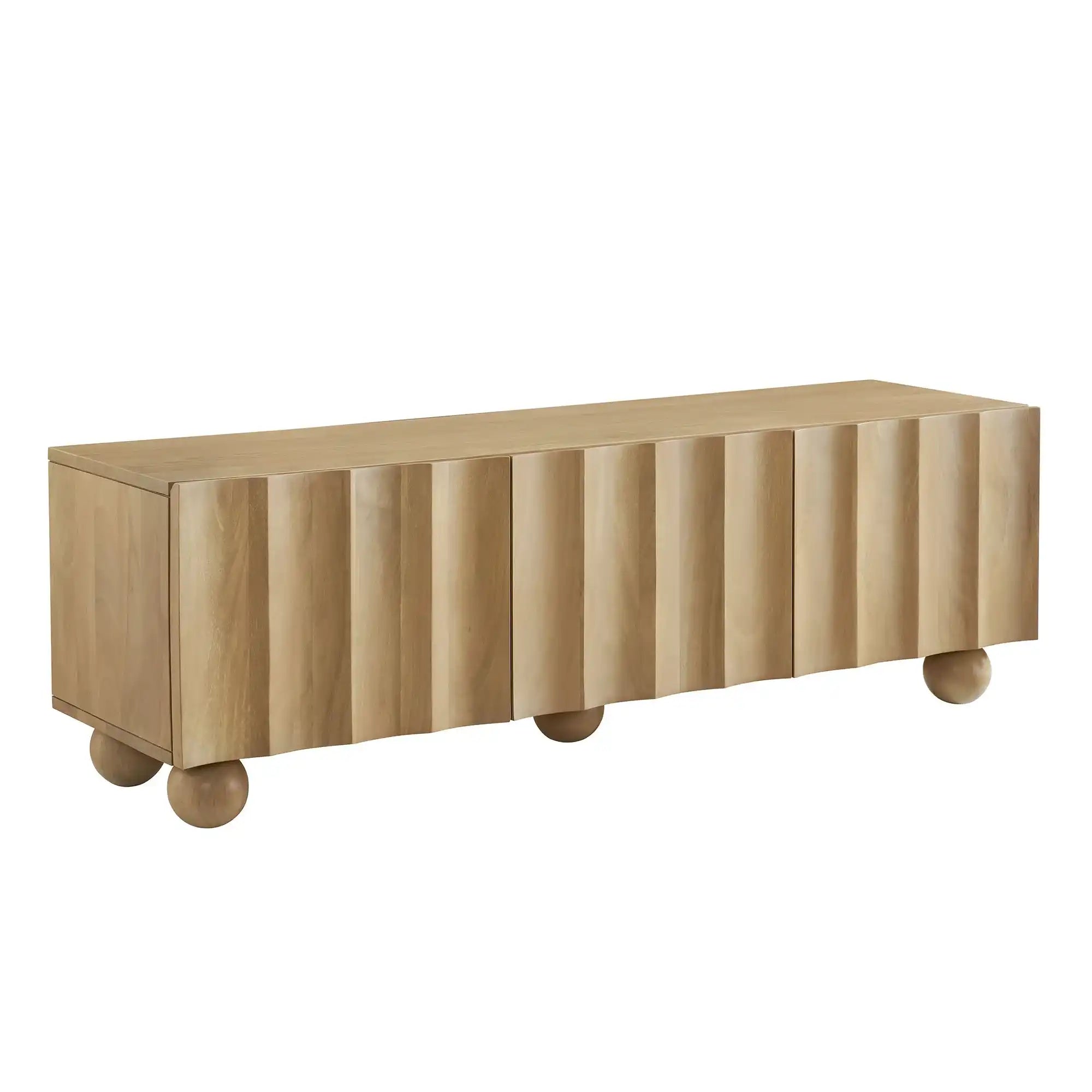 Sorren Scalloped 54" Wood TV Stand - Best Buy Furniture