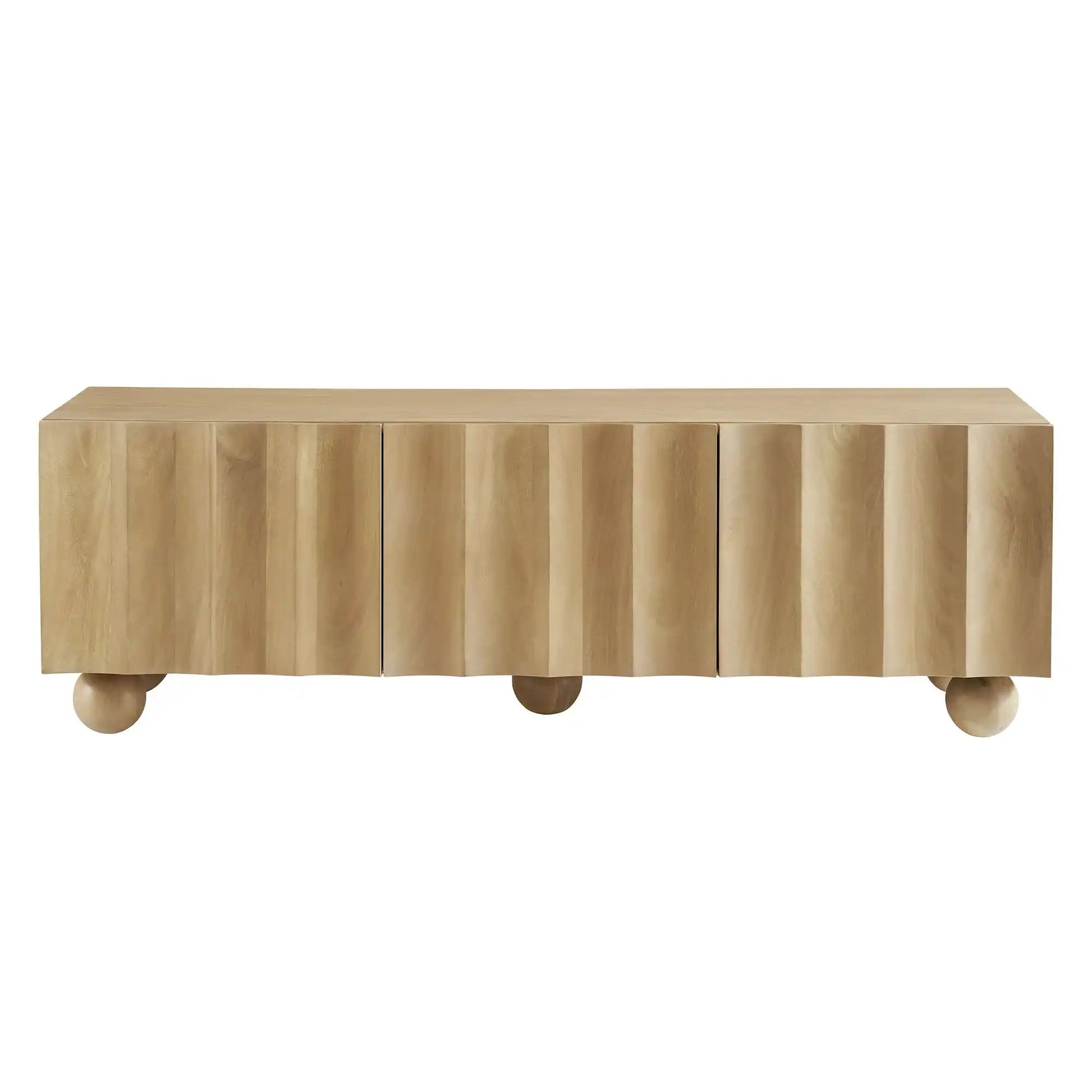 Sorren Scalloped 54" Wood TV Stand - Best Buy Furniture