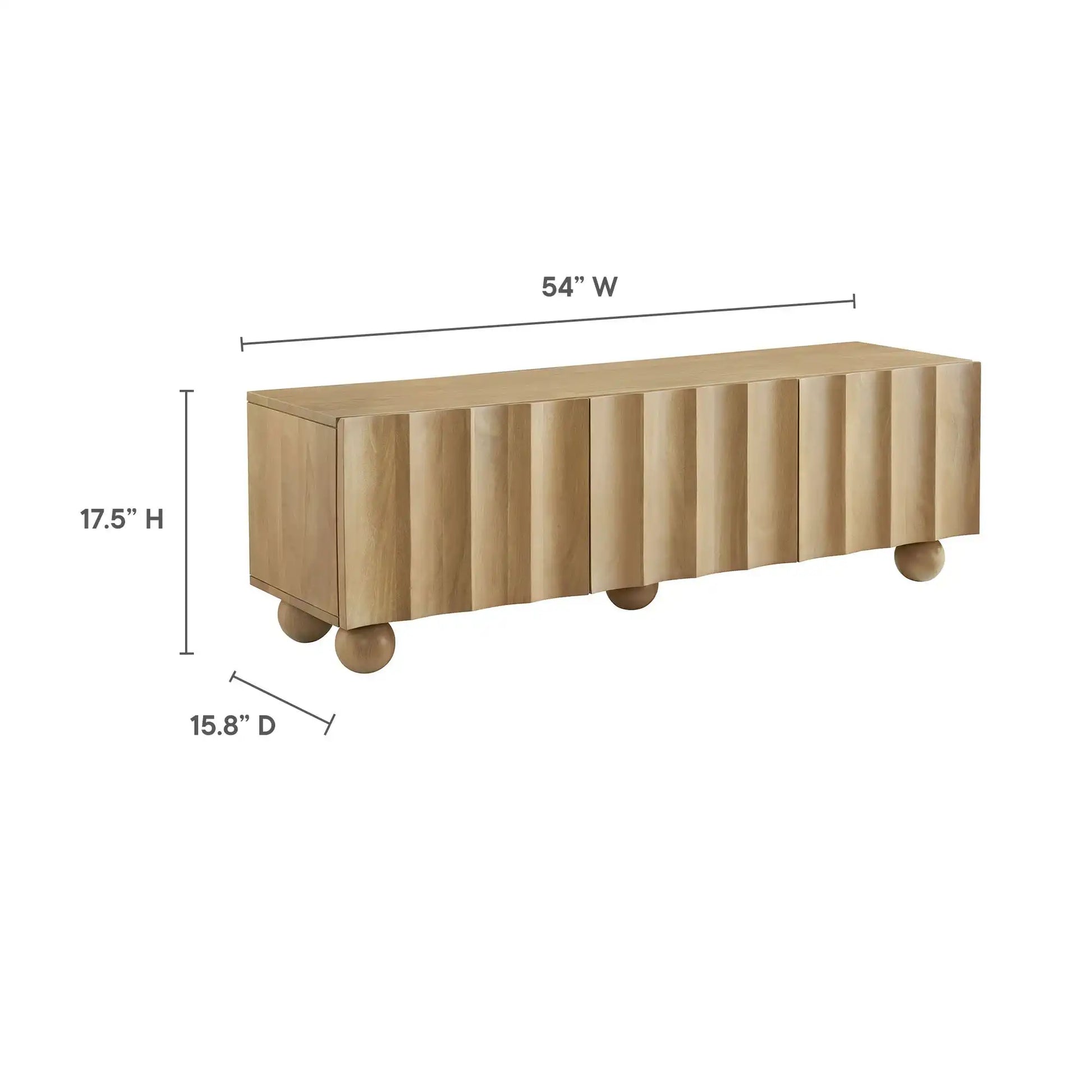 Sorren Scalloped 54" Wood TV Stand - Best Buy Furniture
