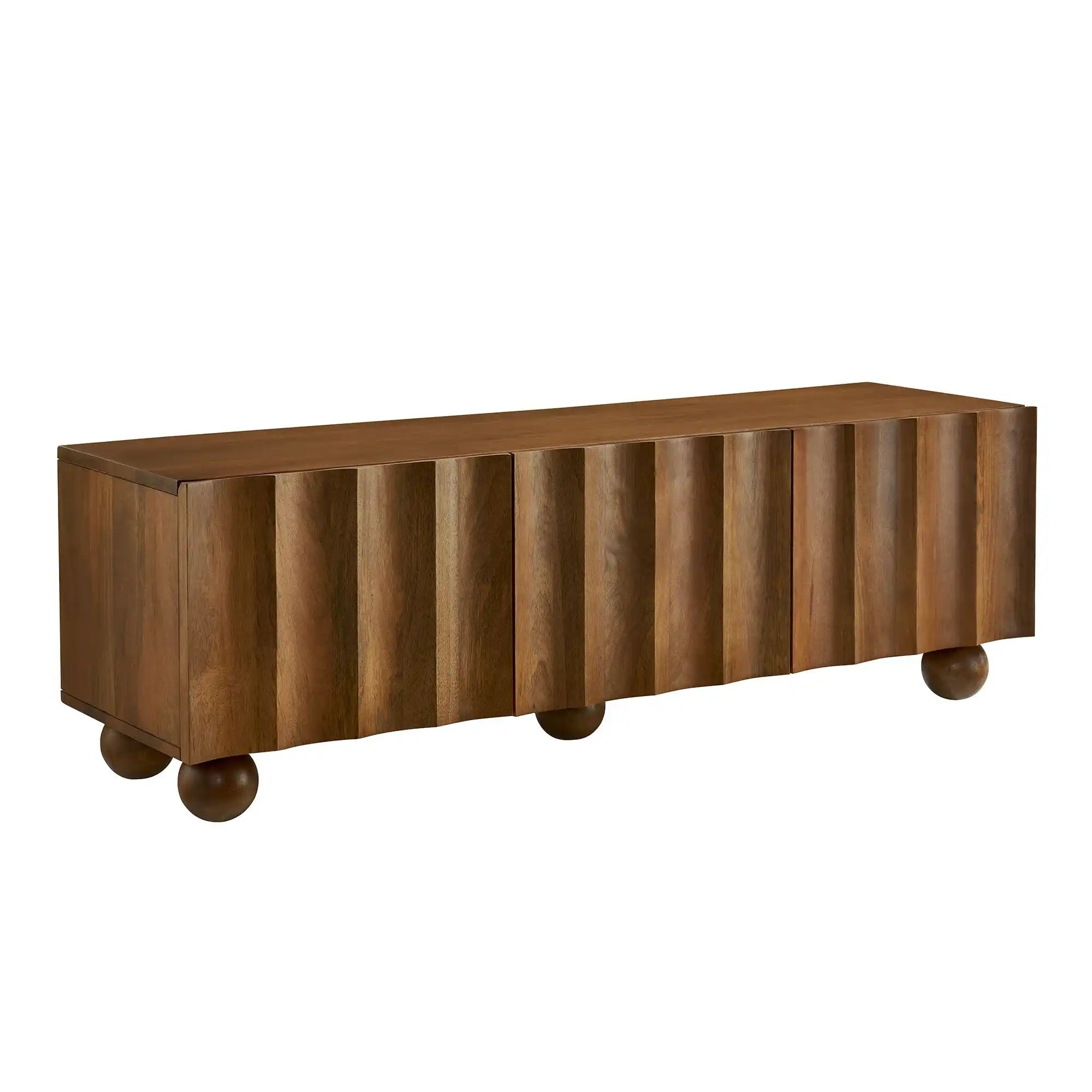 Sorren Scalloped 54" Wood TV Stand - Best Buy Furniture