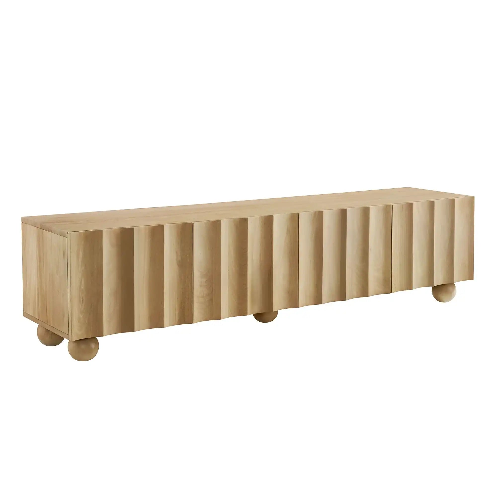 Sorren Scalloped 71" Wood TV Stand - Best Buy Furniture
