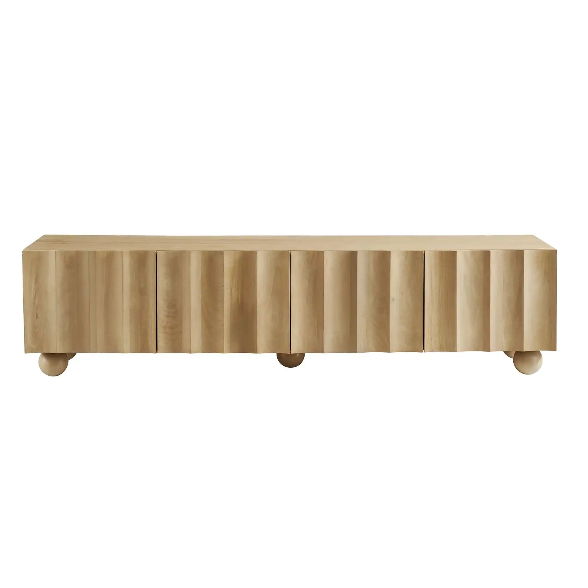 Sorren Scalloped 71" Wood TV Stand - Best Buy Furniture