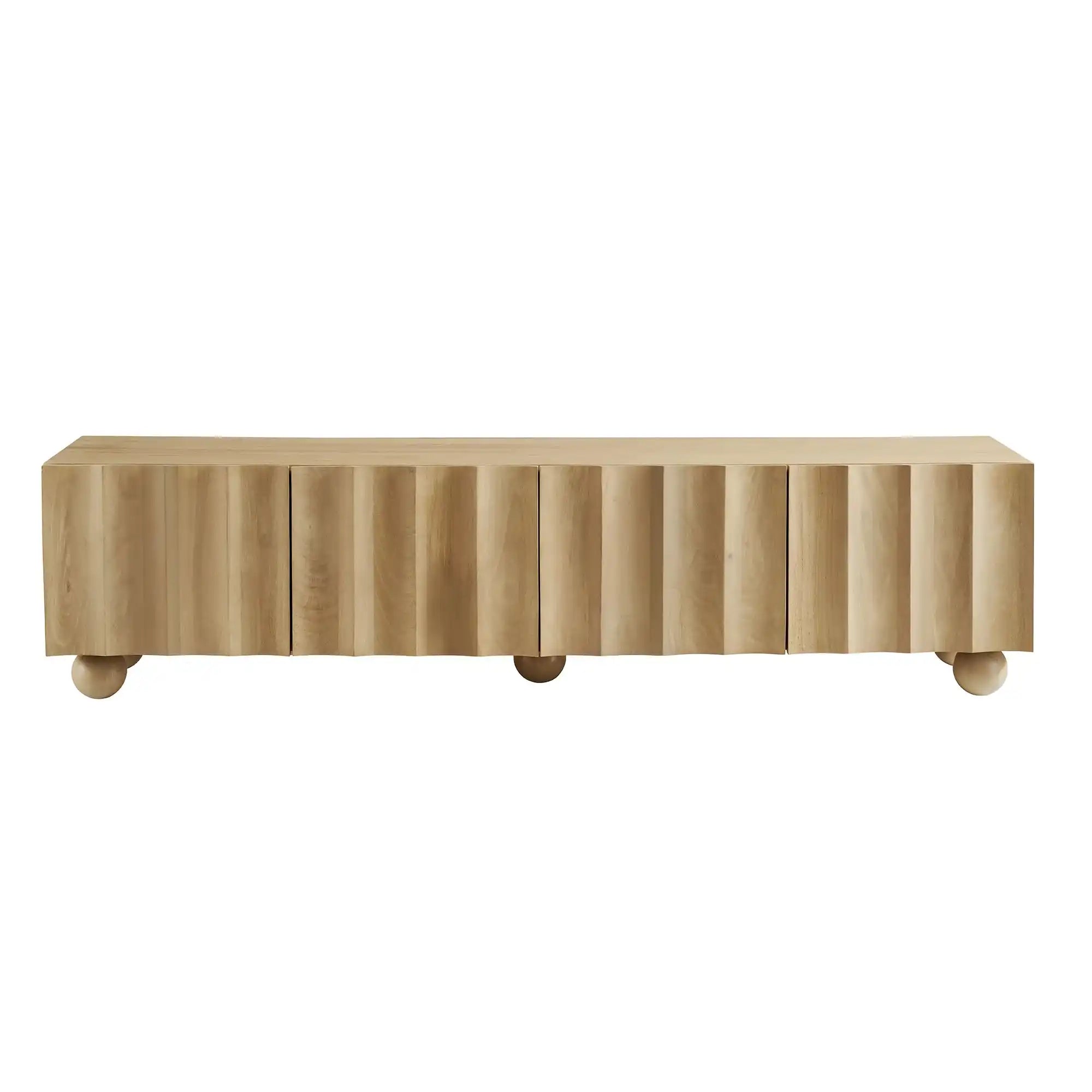 Sorren Scalloped 71" Wood TV Stand - Best Buy Furniture