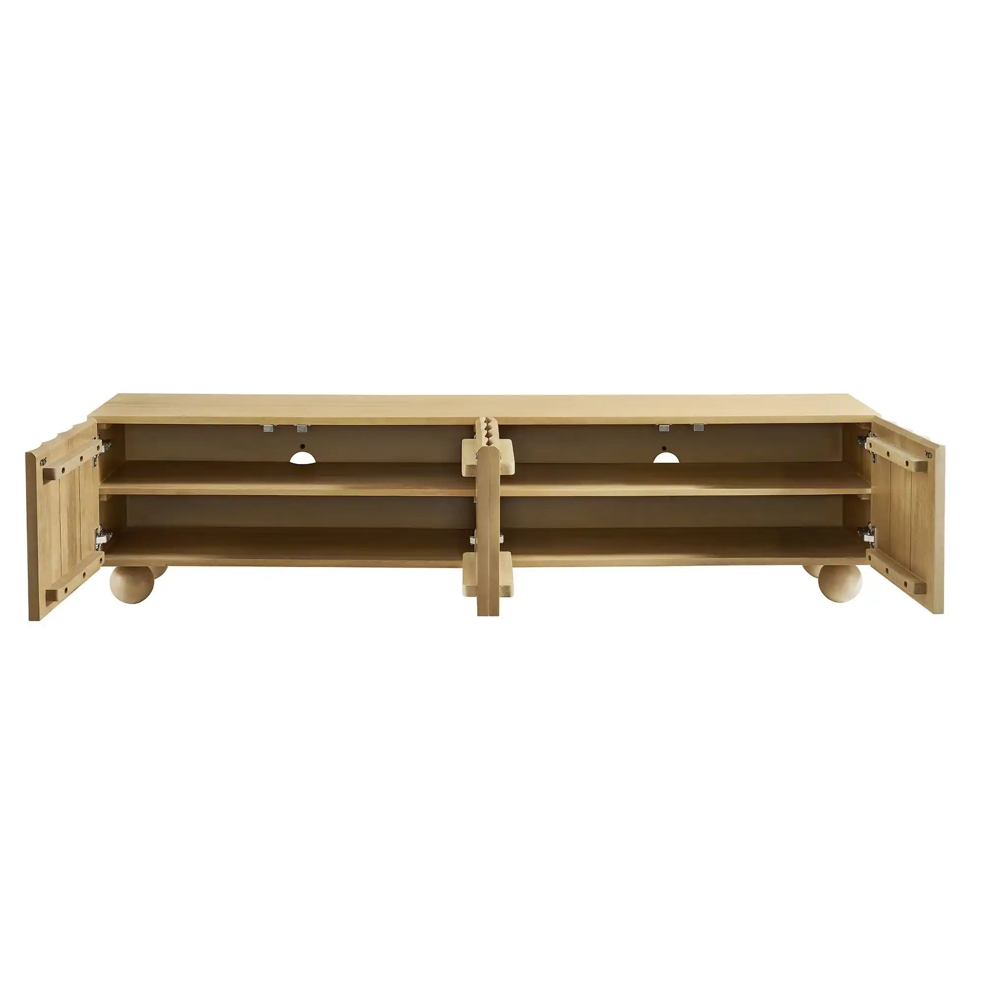 Sorren Scalloped 71" Wood TV Stand - Best Buy Furniture