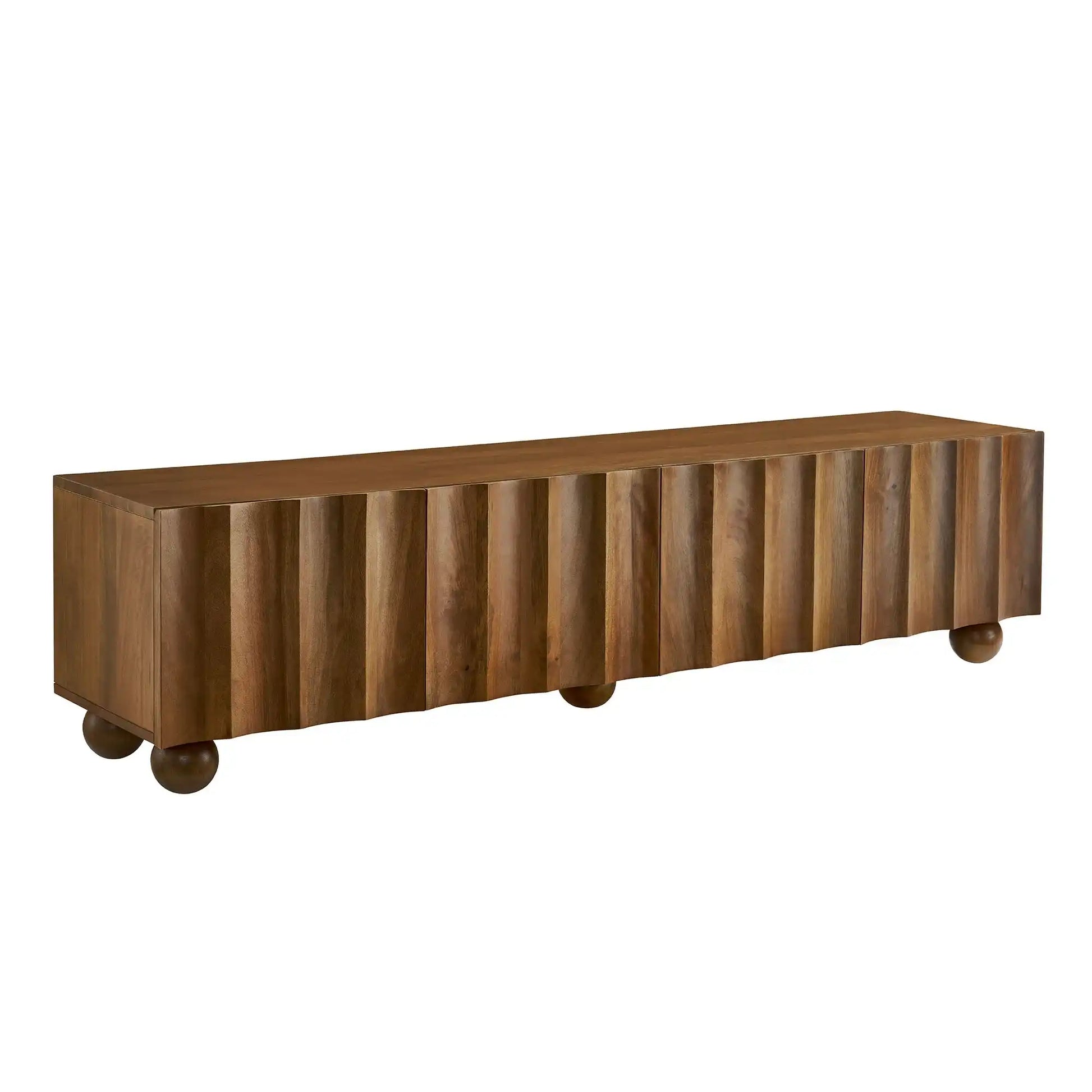 Sorren Scalloped 71" Wood TV Stand - Best Buy Furniture