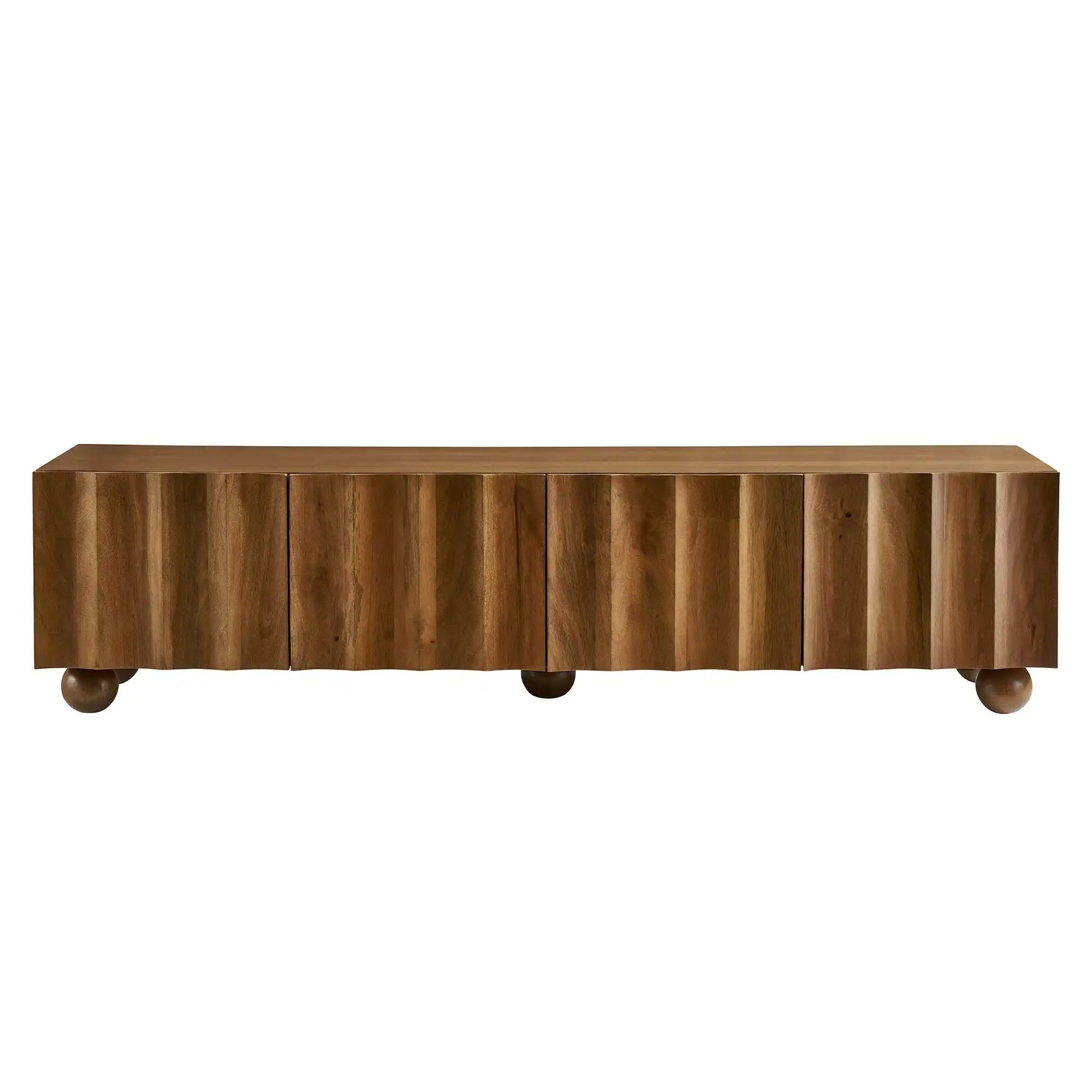 Sorren Scalloped 71" Wood TV Stand - Best Buy Furniture