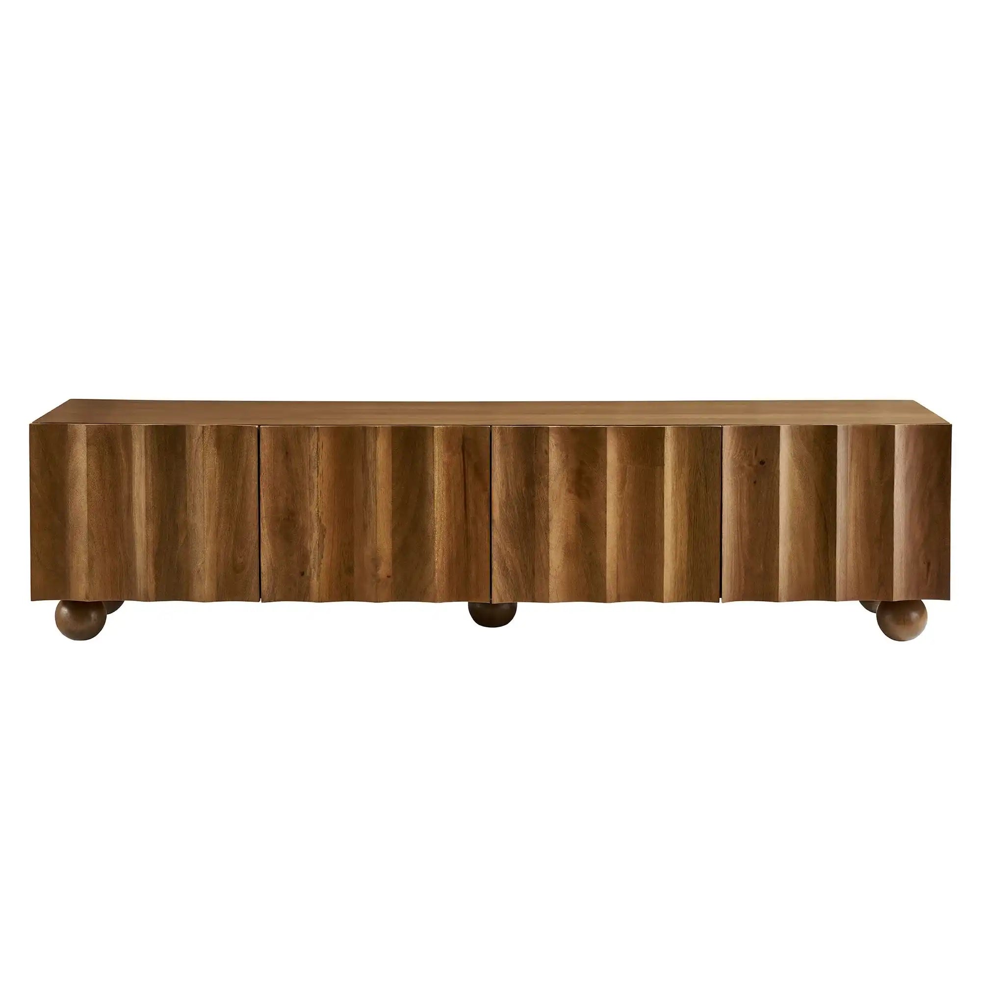 Sorren Scalloped 71" Wood TV Stand - Best Buy Furniture