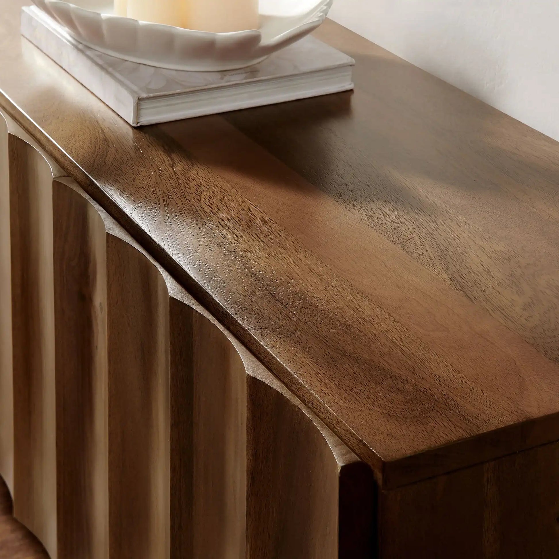 Sorren Scalloped 71" Wood TV Stand - Best Buy Furniture
