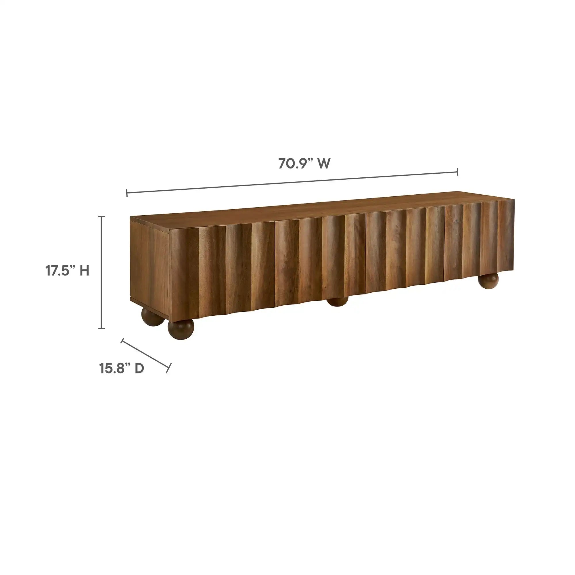 Sorren Scalloped 71" Wood TV Stand - Best Buy Furniture