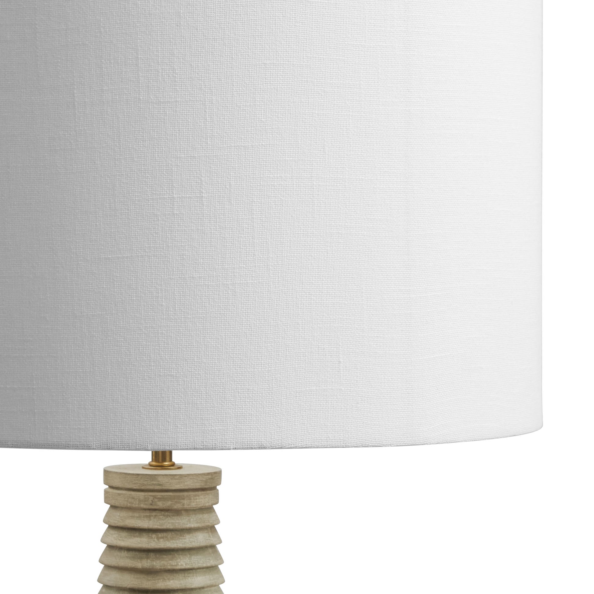 Saylor Carved Ribbed Wood Floor Lamp With Drum Shade by Modway - Best Buy Furniture
