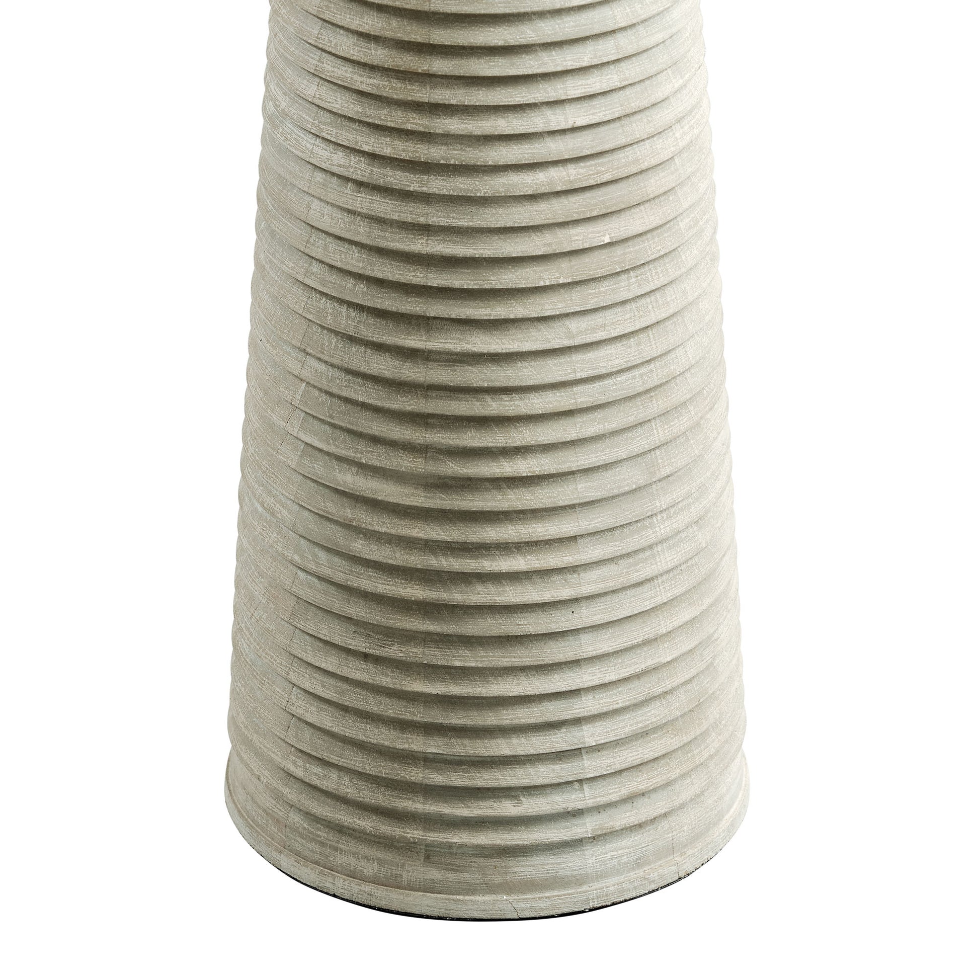Saylor Carved Ribbed Wood Floor Lamp With Drum Shade by Modway - Best Buy Furniture