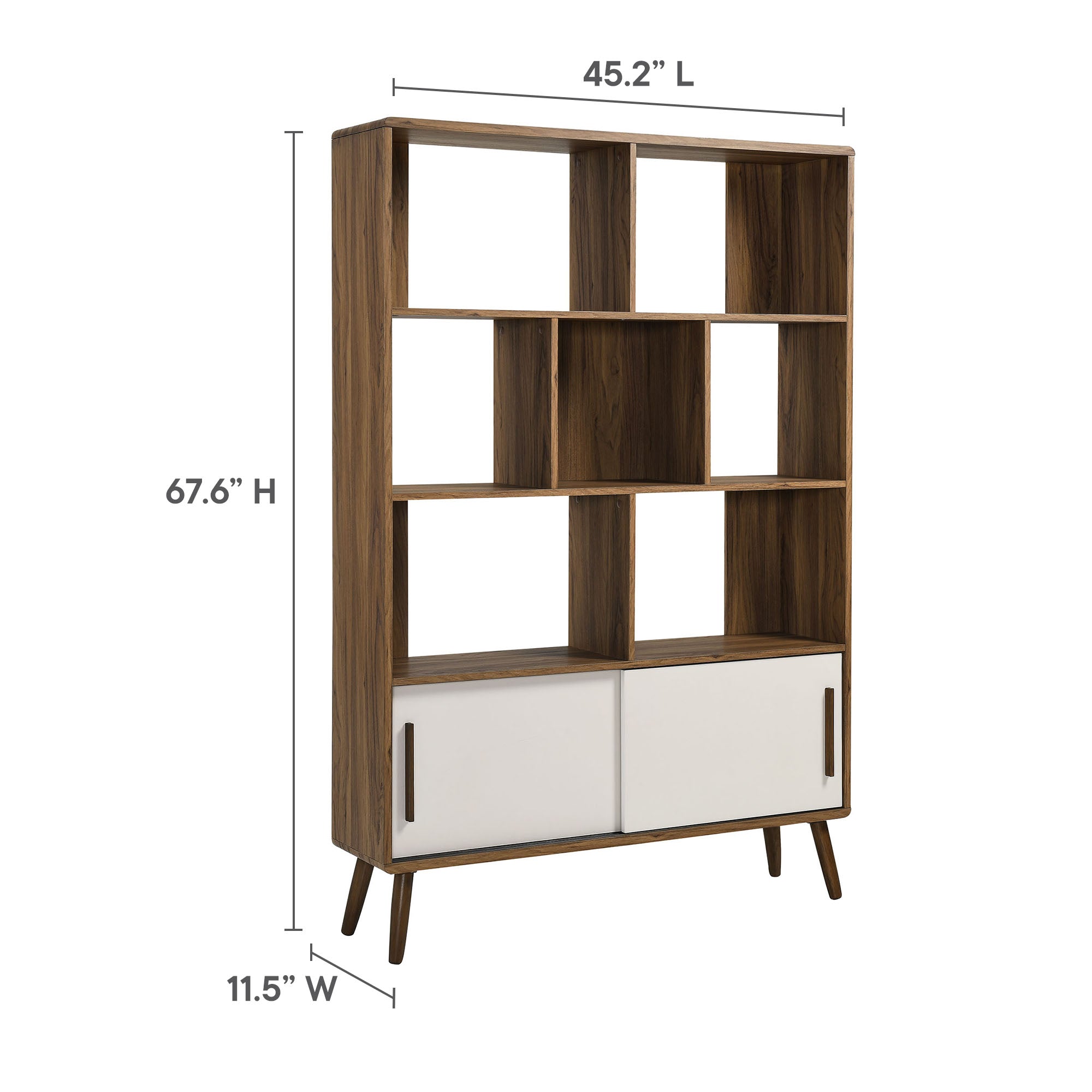 Transmit 45" Bookcase with Sliding Doors by Modway - Best Buy Furniture