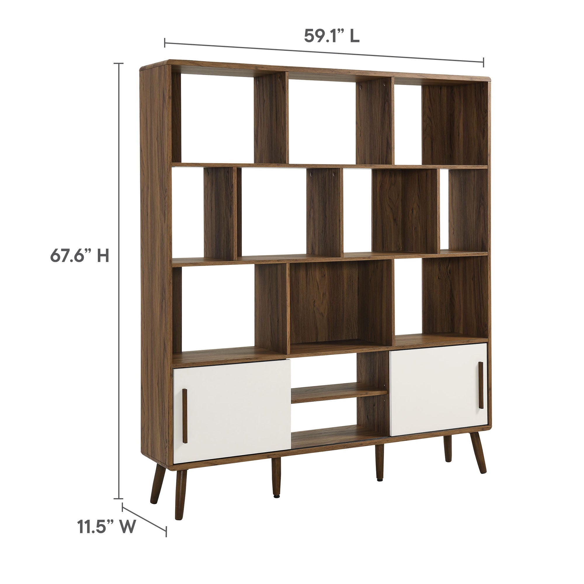 Transmit 59" Bookcase with Sliding Doors by Modway - Best Buy Furniture