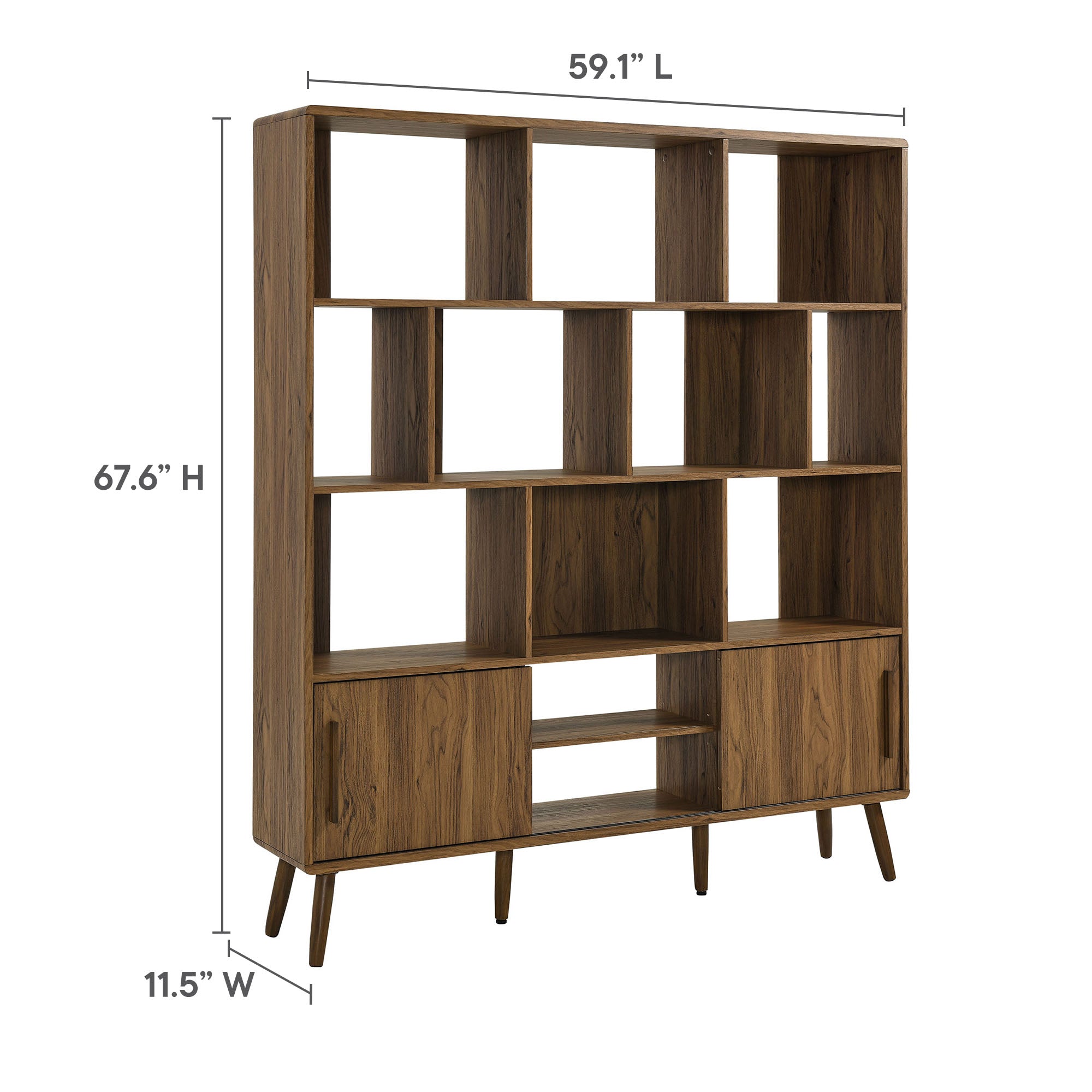 Transmit 59" Bookcase with Sliding Doors by Modway - Best Buy Furniture