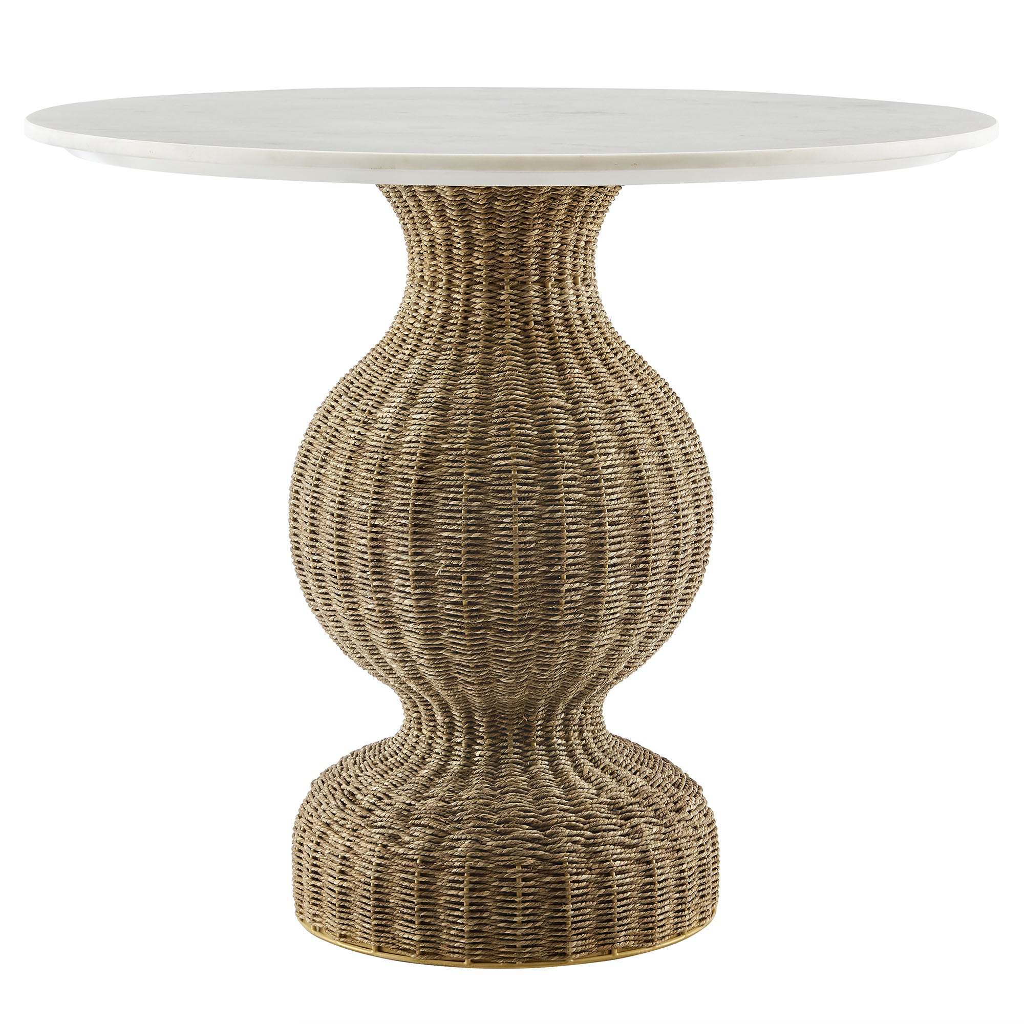 Zale 36" Marble and Seagrass Dining Table by Modway - Best Buy Furniture