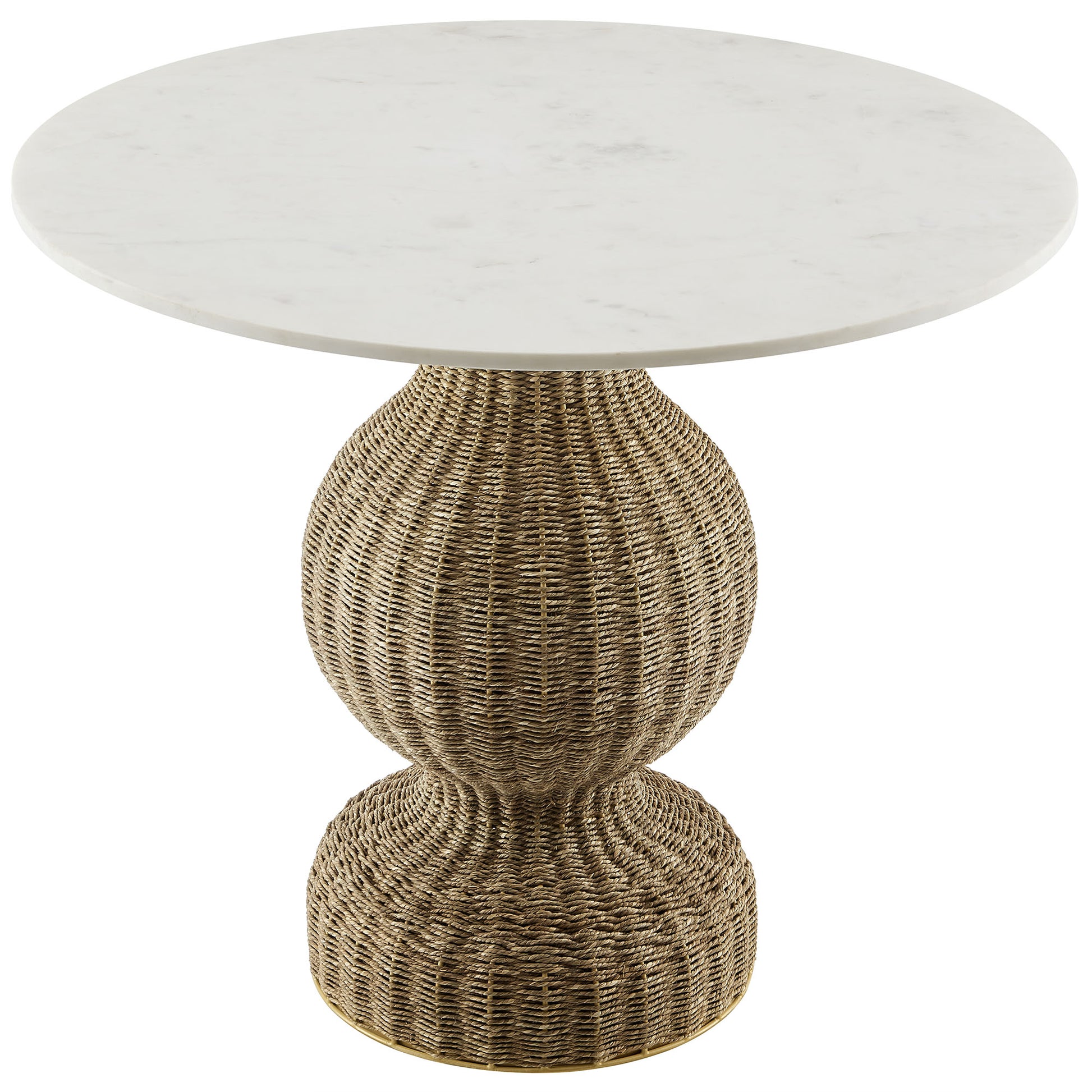 Zale 36" Marble and Seagrass Dining Table by Modway - Best Buy Furniture