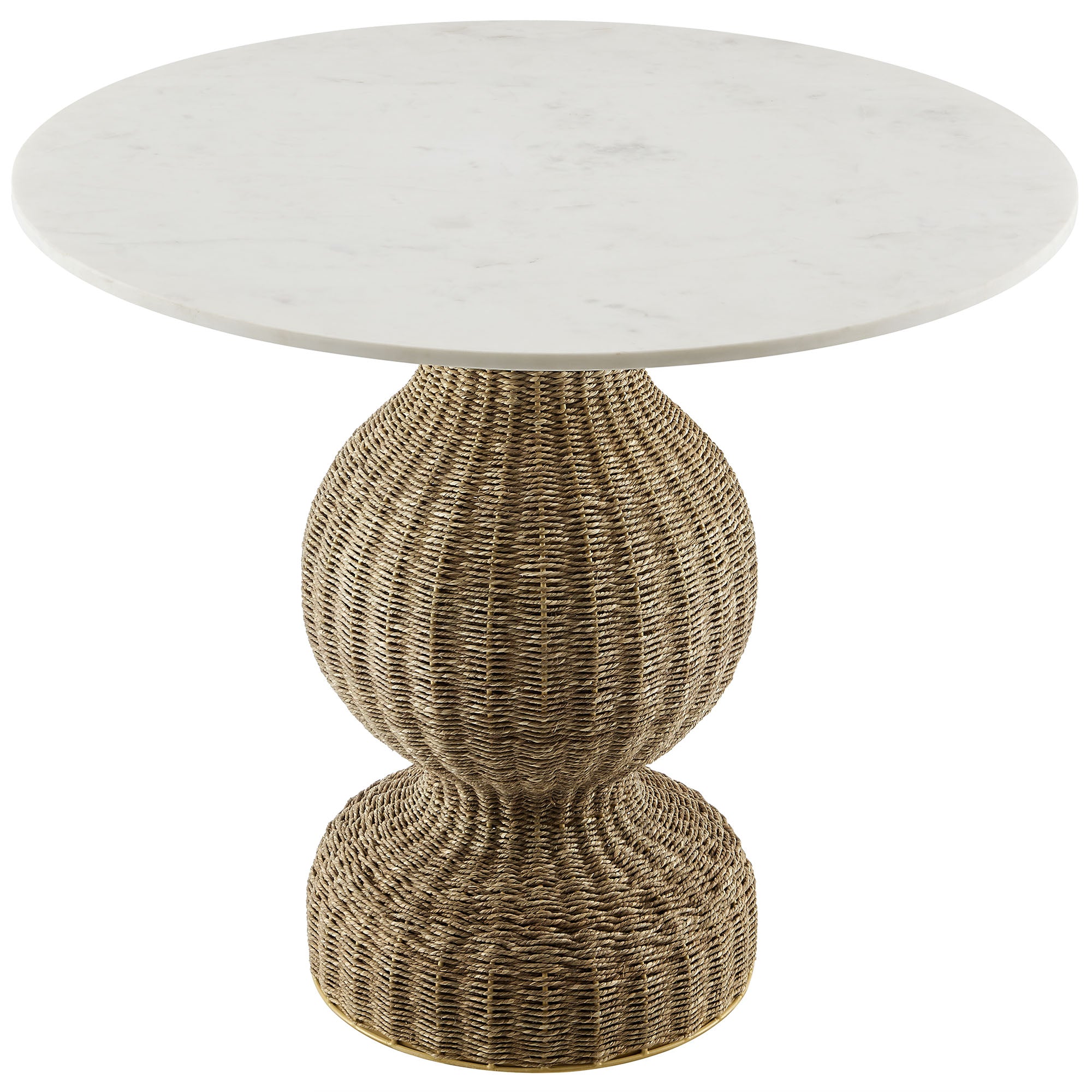 Zale 36" Marble and Seagrass Dining Table by Modway - Best Buy Furniture