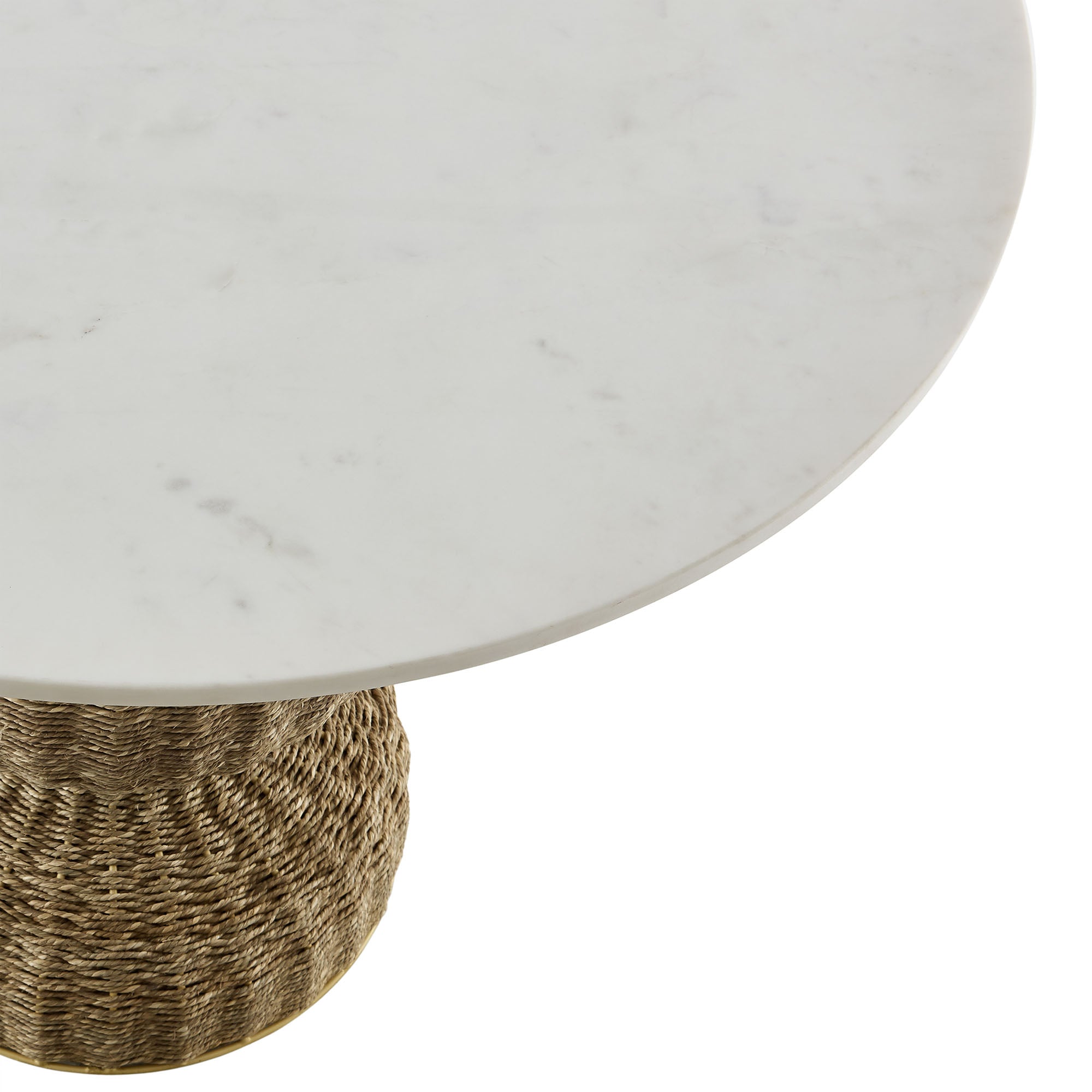 Zale 36" Marble and Seagrass Dining Table by Modway - Best Buy Furniture