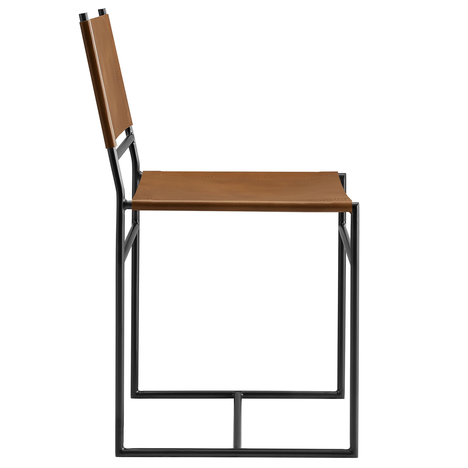 Thatcher Leather and Metal Dining Chair by Modway - Best Buy Furniture
