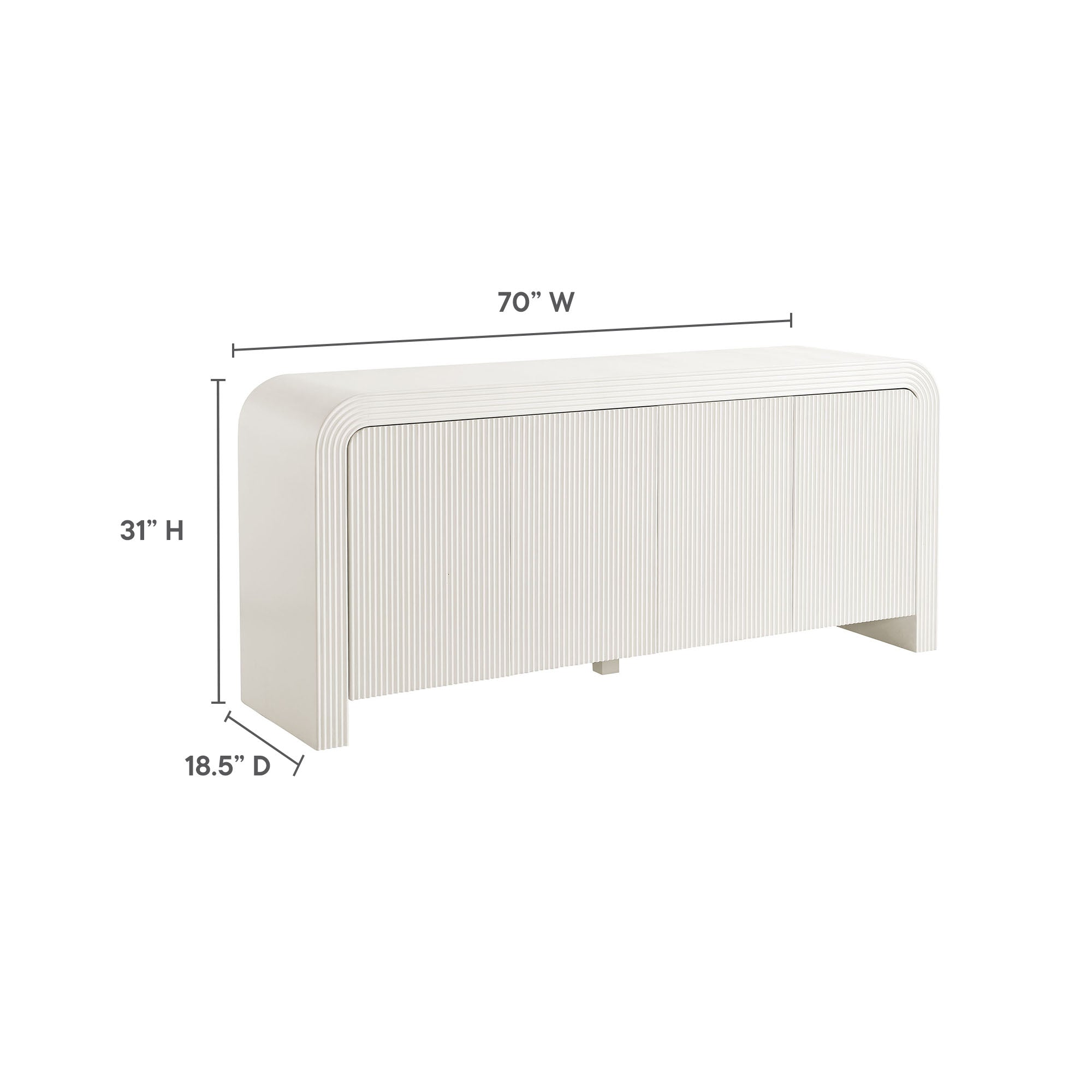 Waterflute 70" Fluted Sideboard Cabinet by Modway - Best Buy Furniture