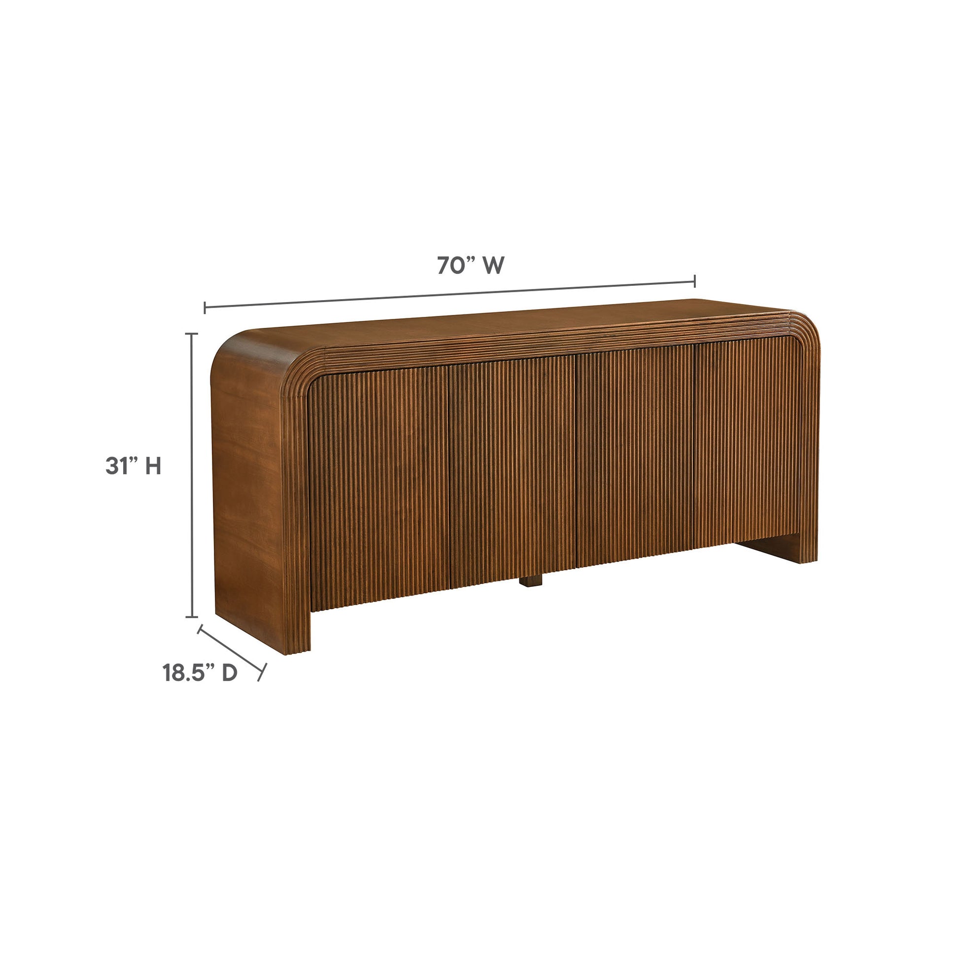 Waterflute 70" Fluted Sideboard Cabinet by Modway - Best Buy Furniture