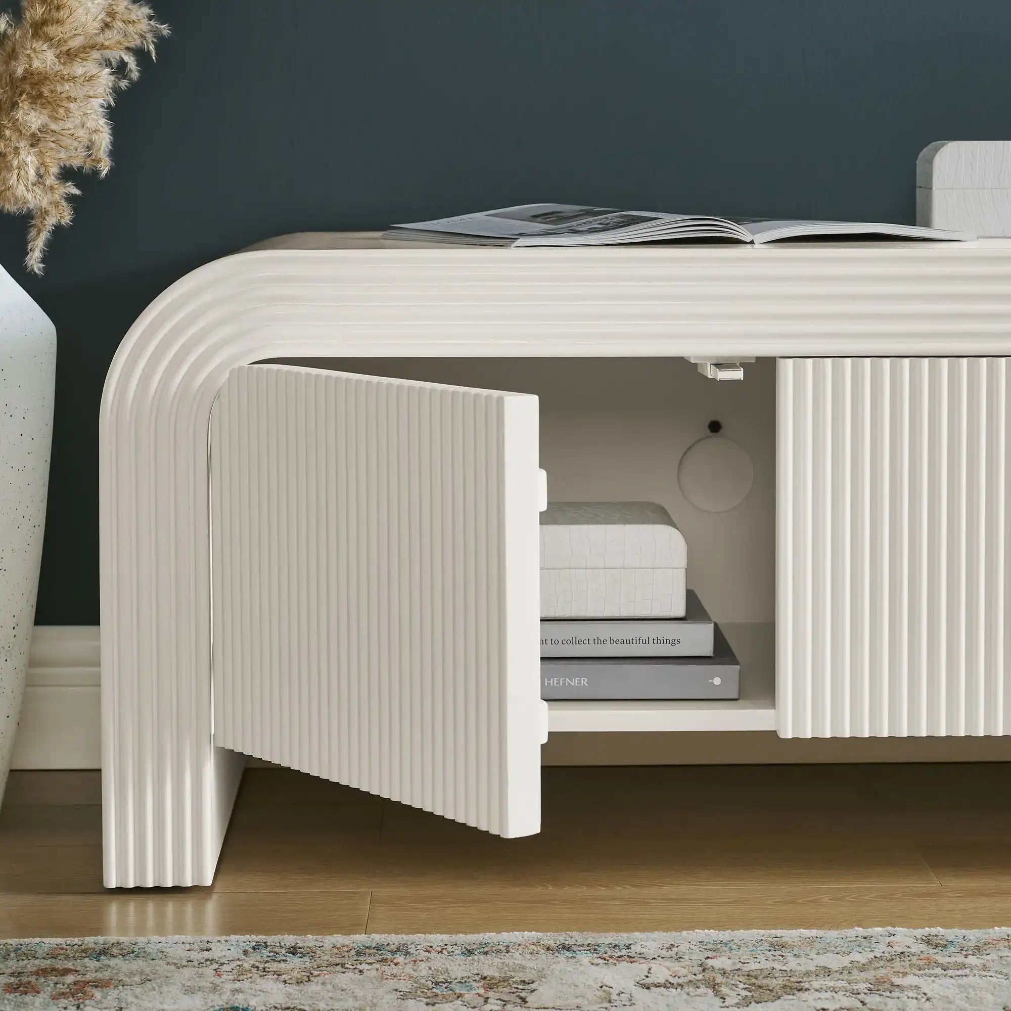 Waterflute 68" Fluted TV Stand - Best Buy Furniture