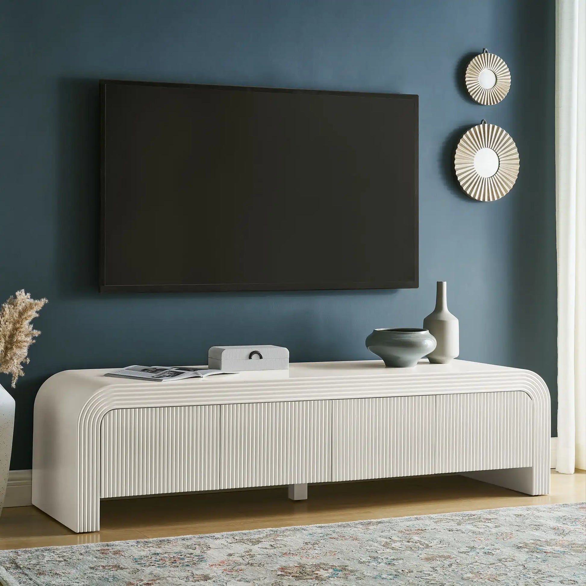 Waterflute 68" Fluted TV Stand - Best Buy Furniture