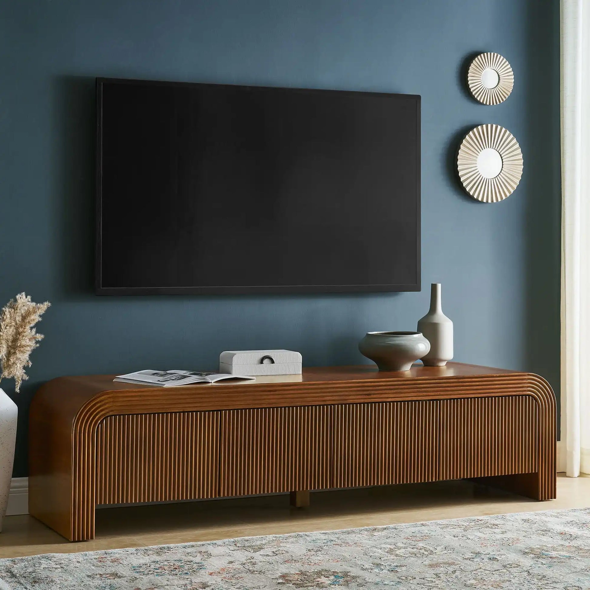 Waterflute 68" Fluted TV Stand - Best Buy Furniture