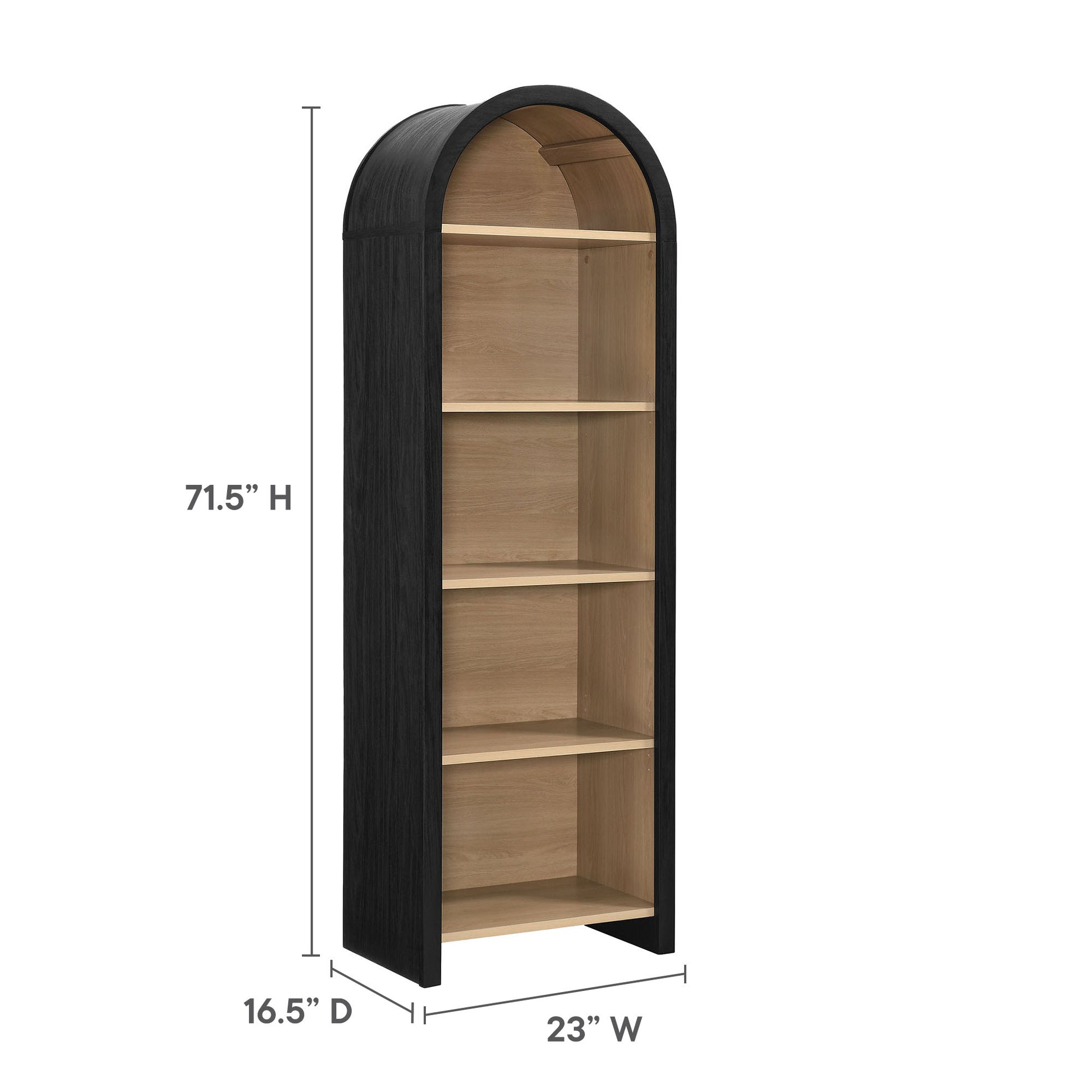 Evie Arched Narrow Bookcase Display Cabinet by Modway - Best Buy Furniture
