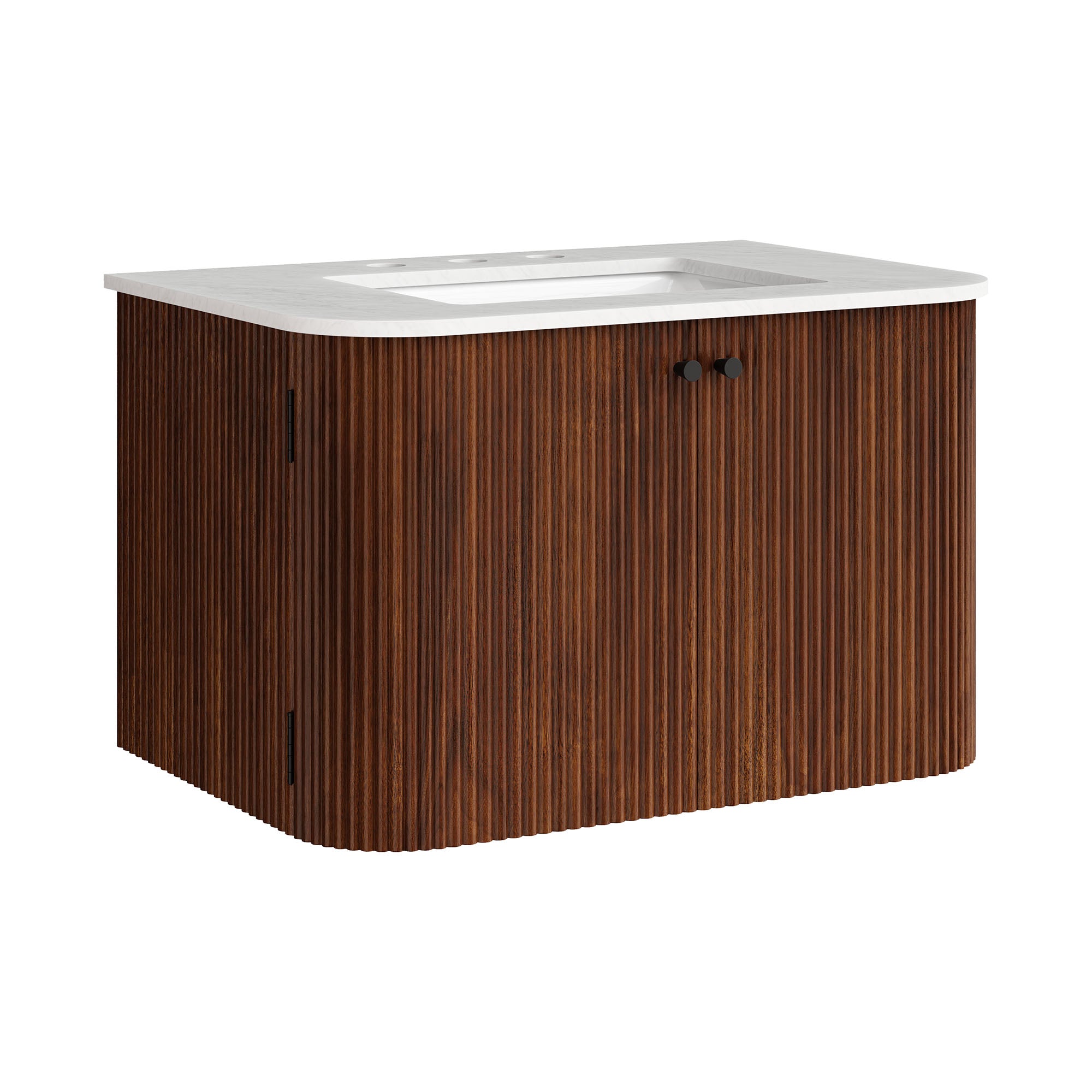 Zia 30" Wall-Mount Bathroom Vanity with Marble Sink by Modway - Best Buy Furniture