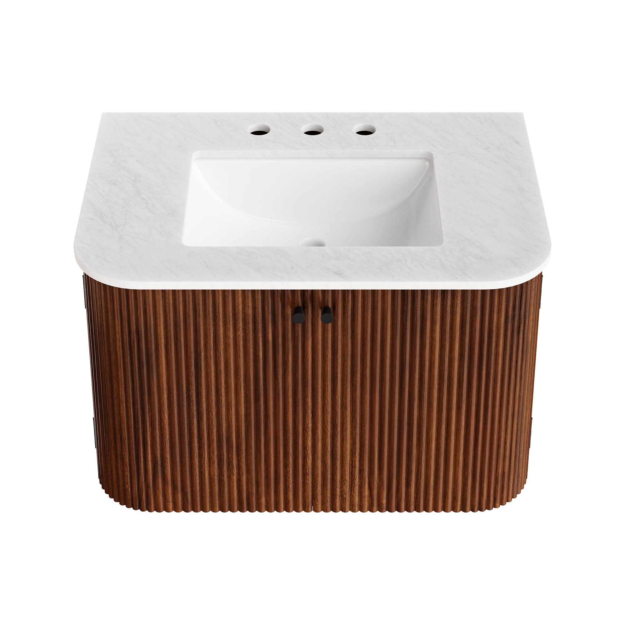 Zia 30" Wall-Mount Bathroom Vanity with Marble Sink by Modway - Best Buy Furniture