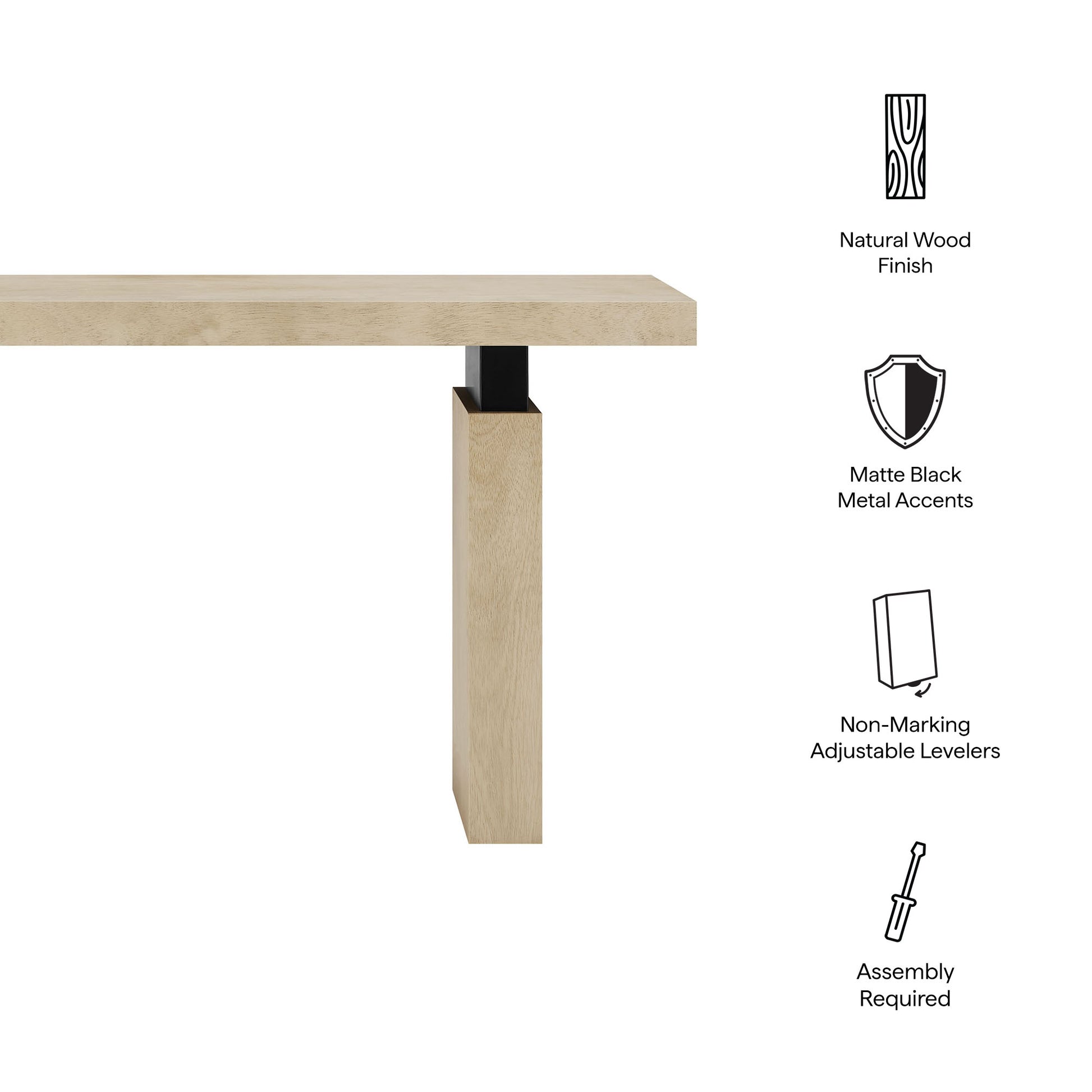 Piston 52" Rectangular Wood Console Table by Modway - Best Buy Furniture