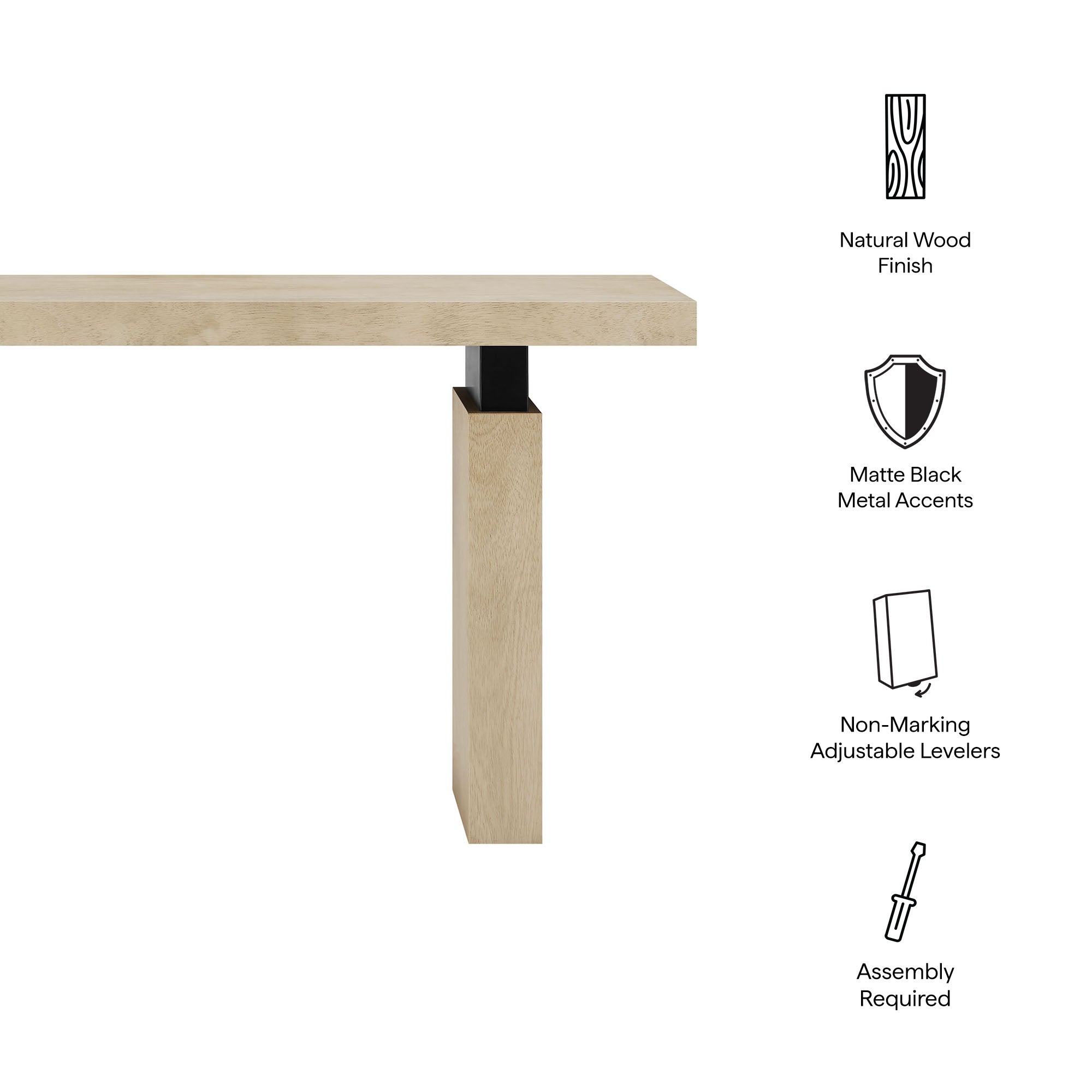 Piston 52" Rectangular Wood Console Table by Modway - Best Buy Furniture