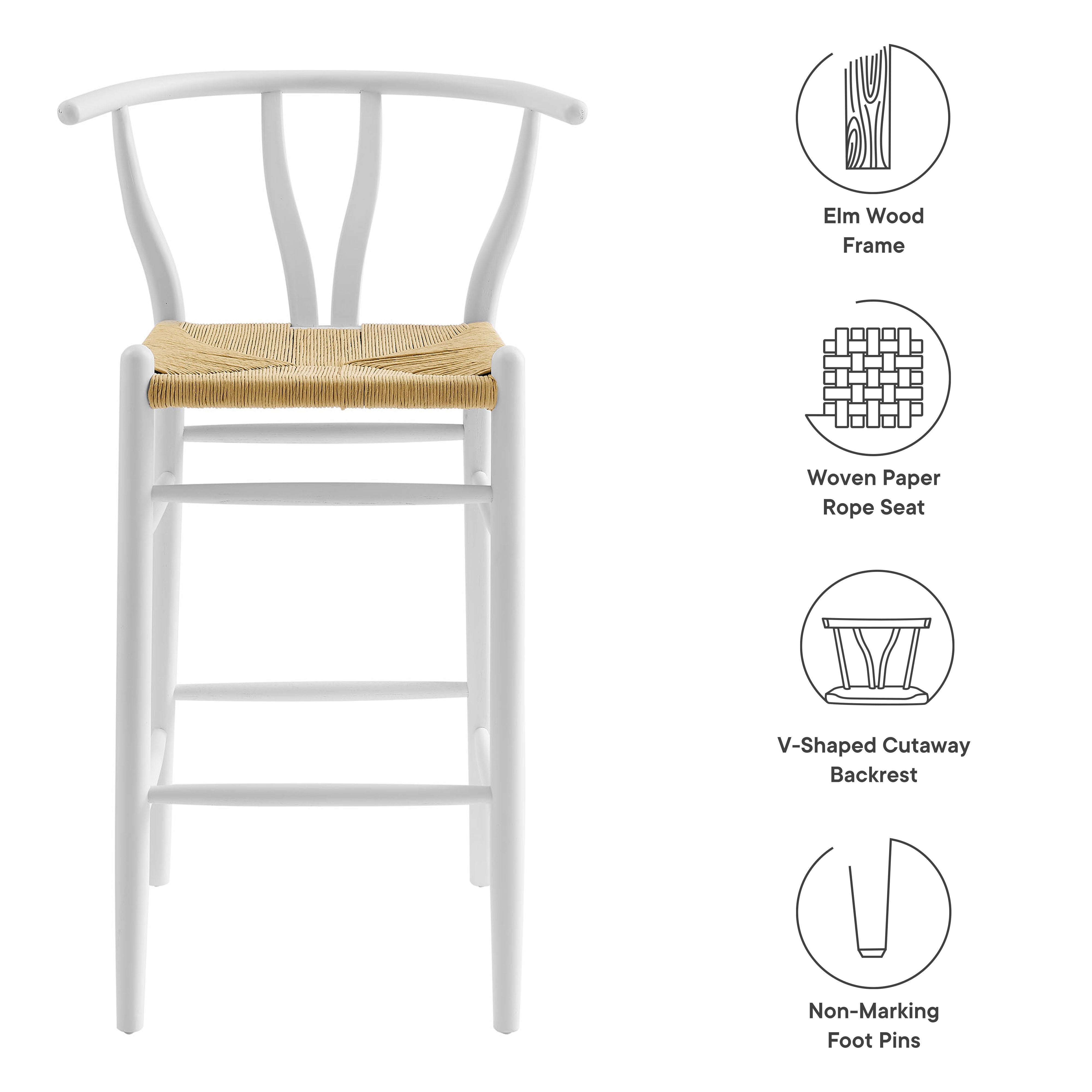 Amish Wood Bar Stool by Modway - Best Buy Furniture