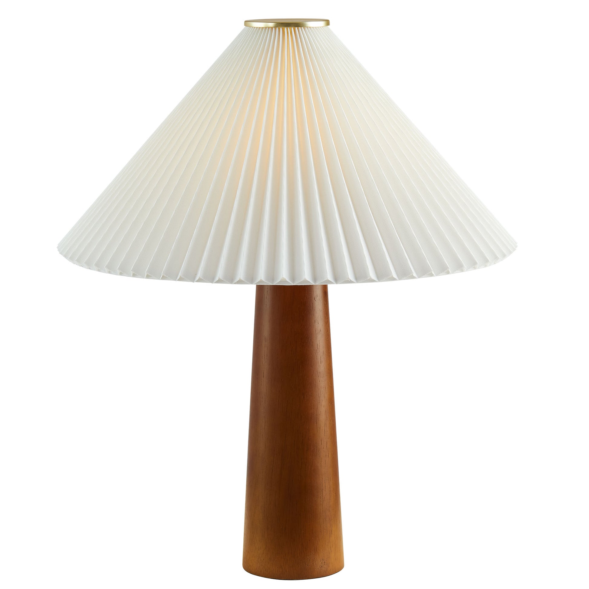 Jessica Wooden Base Table Lamp With Pleated Fabric Shade by Modway - Best Buy Furniture