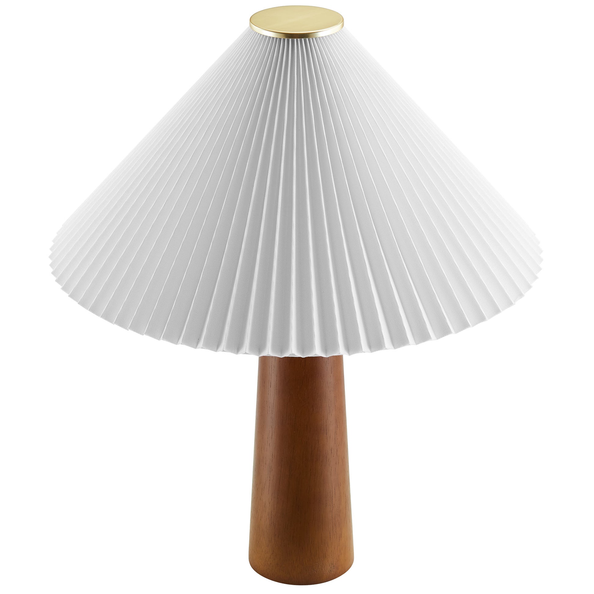 Jessica Wooden Base Table Lamp With Pleated Fabric Shade by Modway - Best Buy Furniture