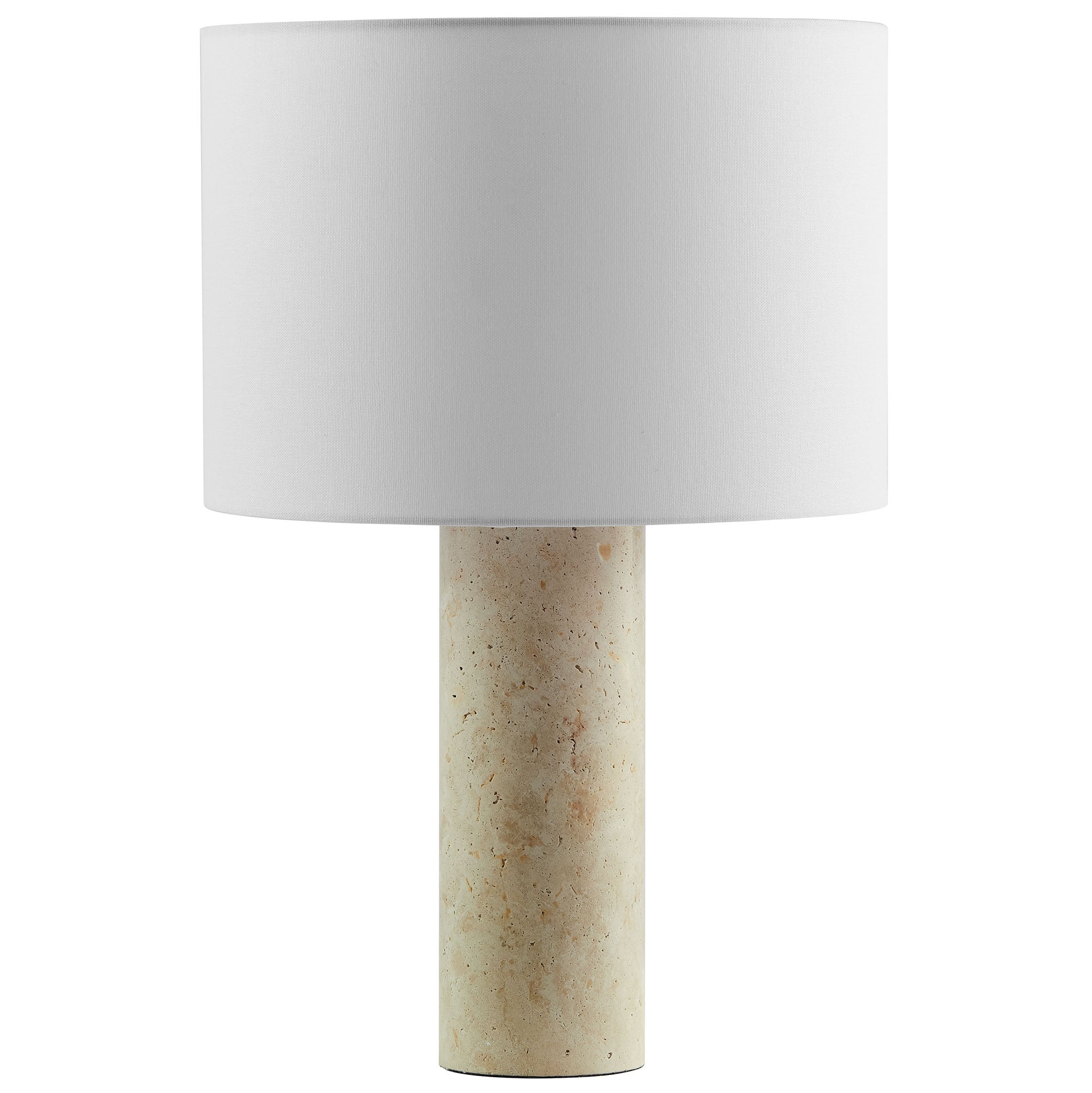Zenith Travertine Table Lamp With Fabric Drum Shade by Modway - Best Buy Furniture